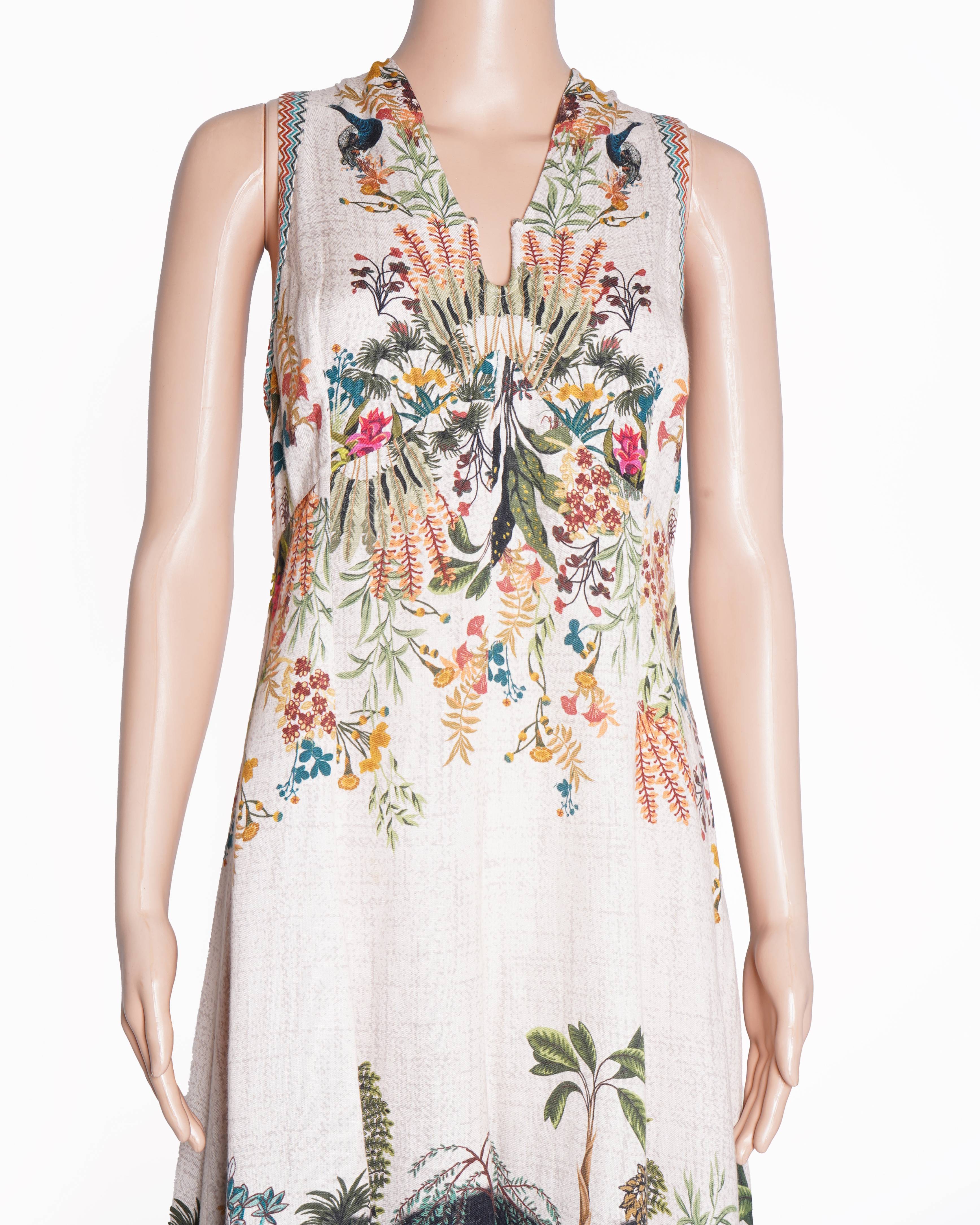 Ranna gill multicolor linen halter midi dress