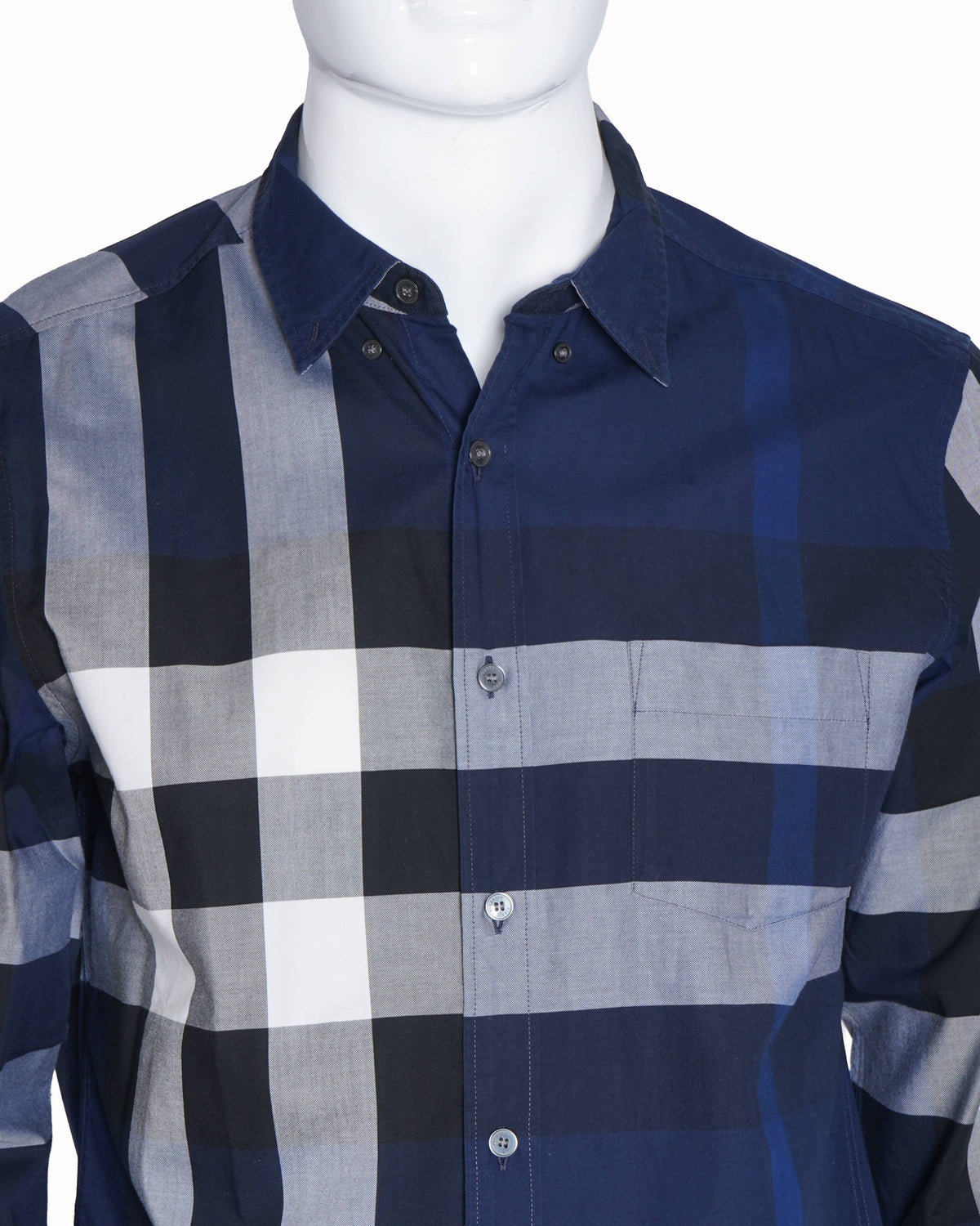 Burberry blue checkered shirt for men