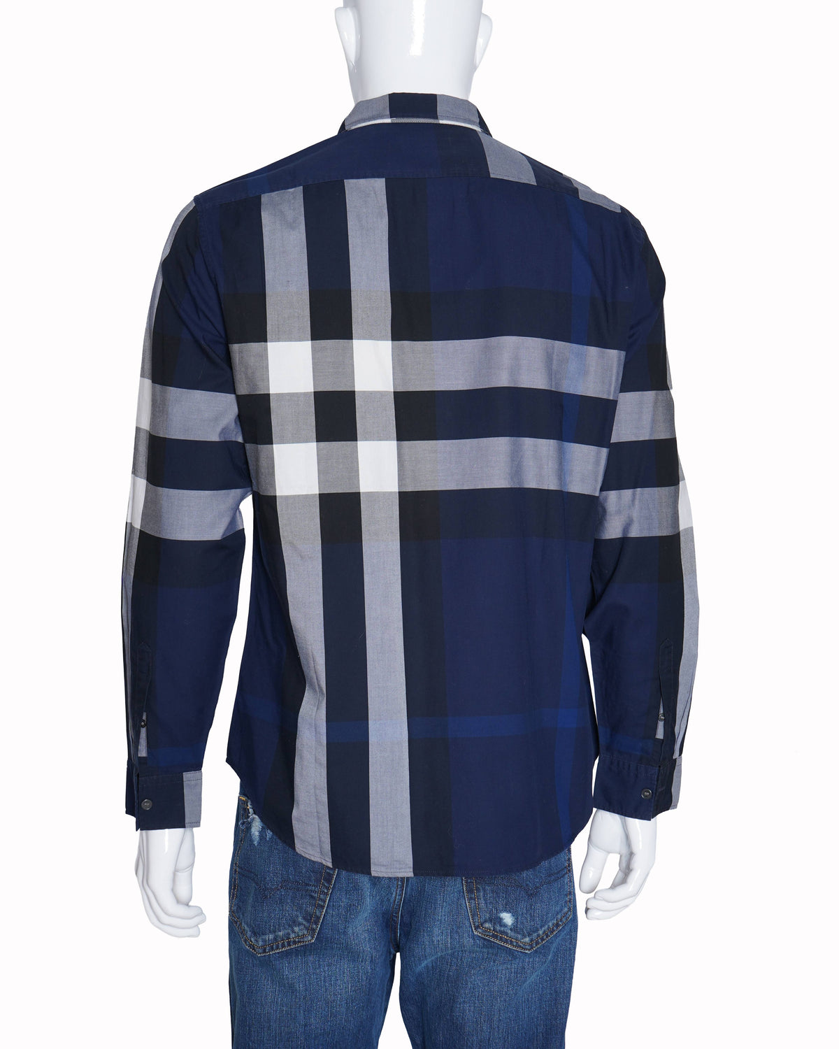 Burberry blue checkered shirt for men