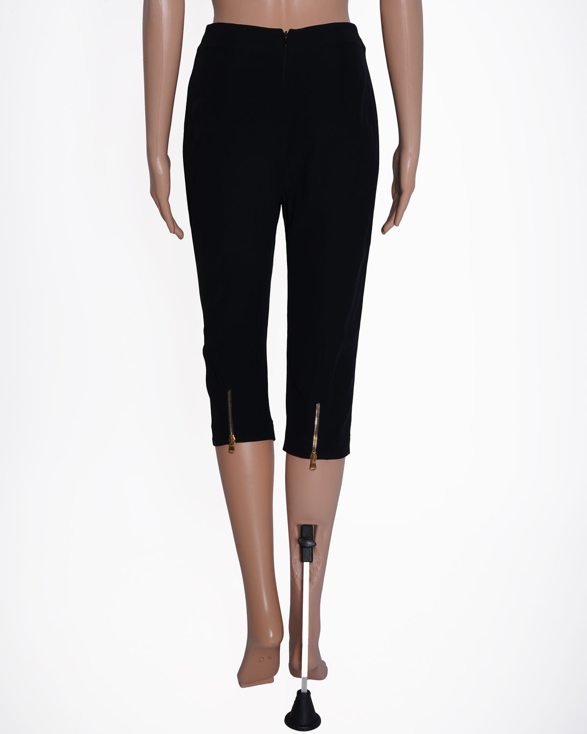 Alexander mcqueen black zip capri pants