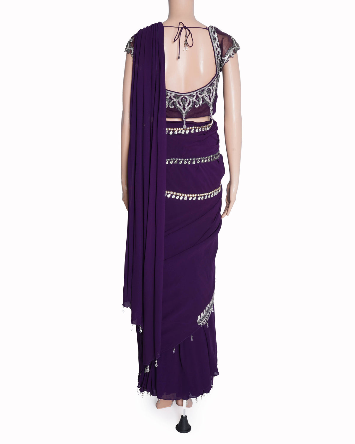 Anjalee and Arjun kapoor saree with blouse in purple