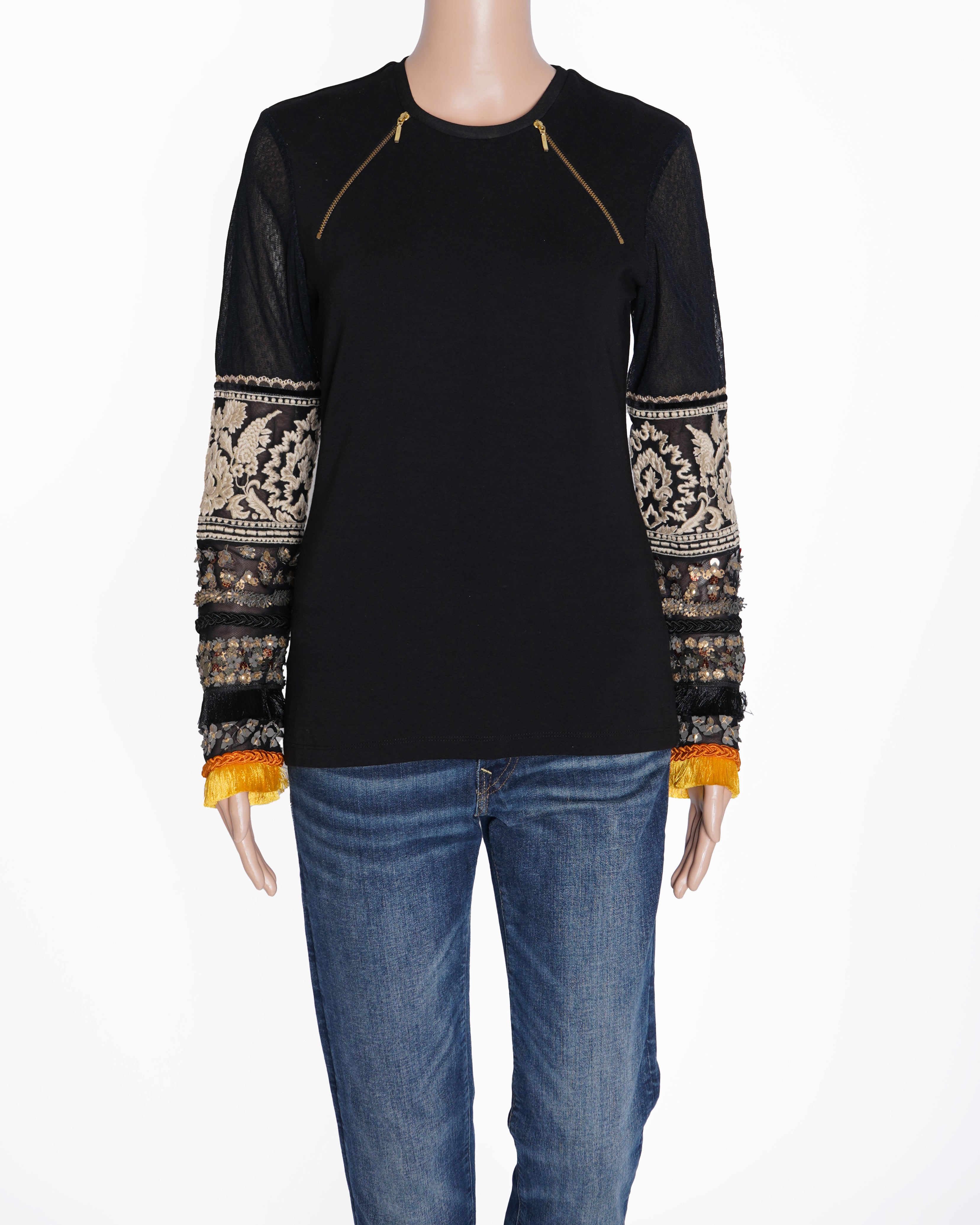 Tarun Tahiliani Embroidered Full Sleeve Top