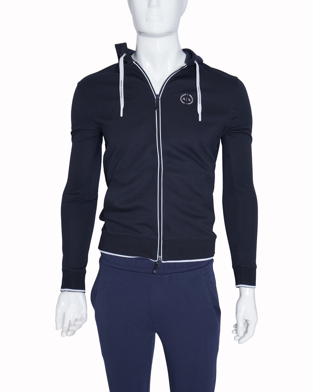 Armani Exchange Hooded zipper jacket In Black