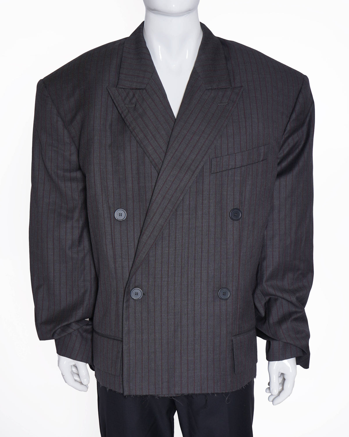 Balenciaga Grey Vertical pinstriped blazer (Unisex)