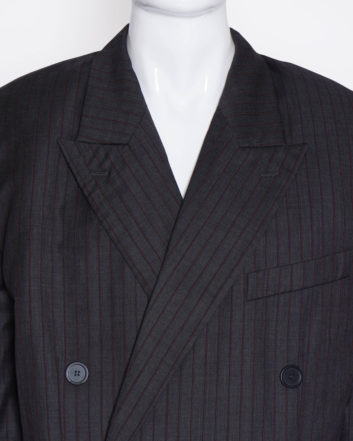 Balenciaga Grey Vertical pinstriped blazer (Unisex)