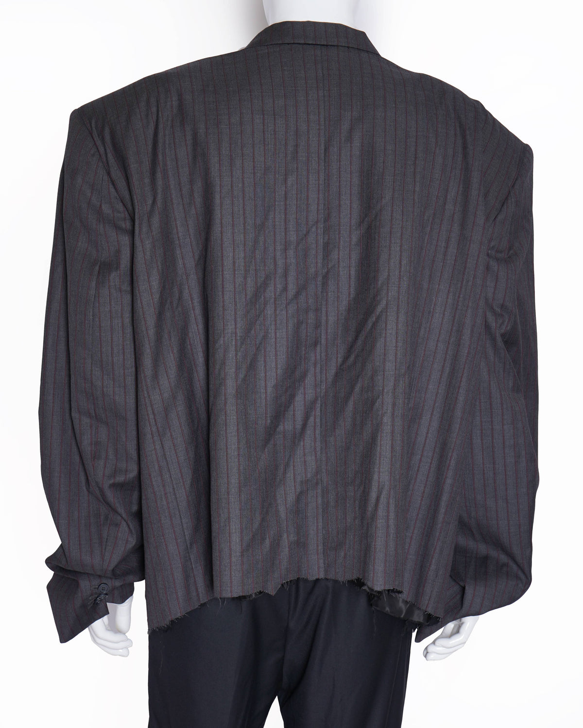 Balenciaga Grey Vertical pinstriped blazer (Unisex)