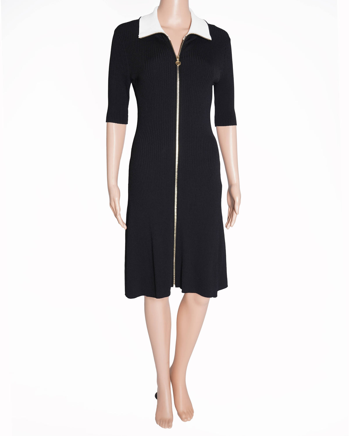 New Maje knitted zip up dress