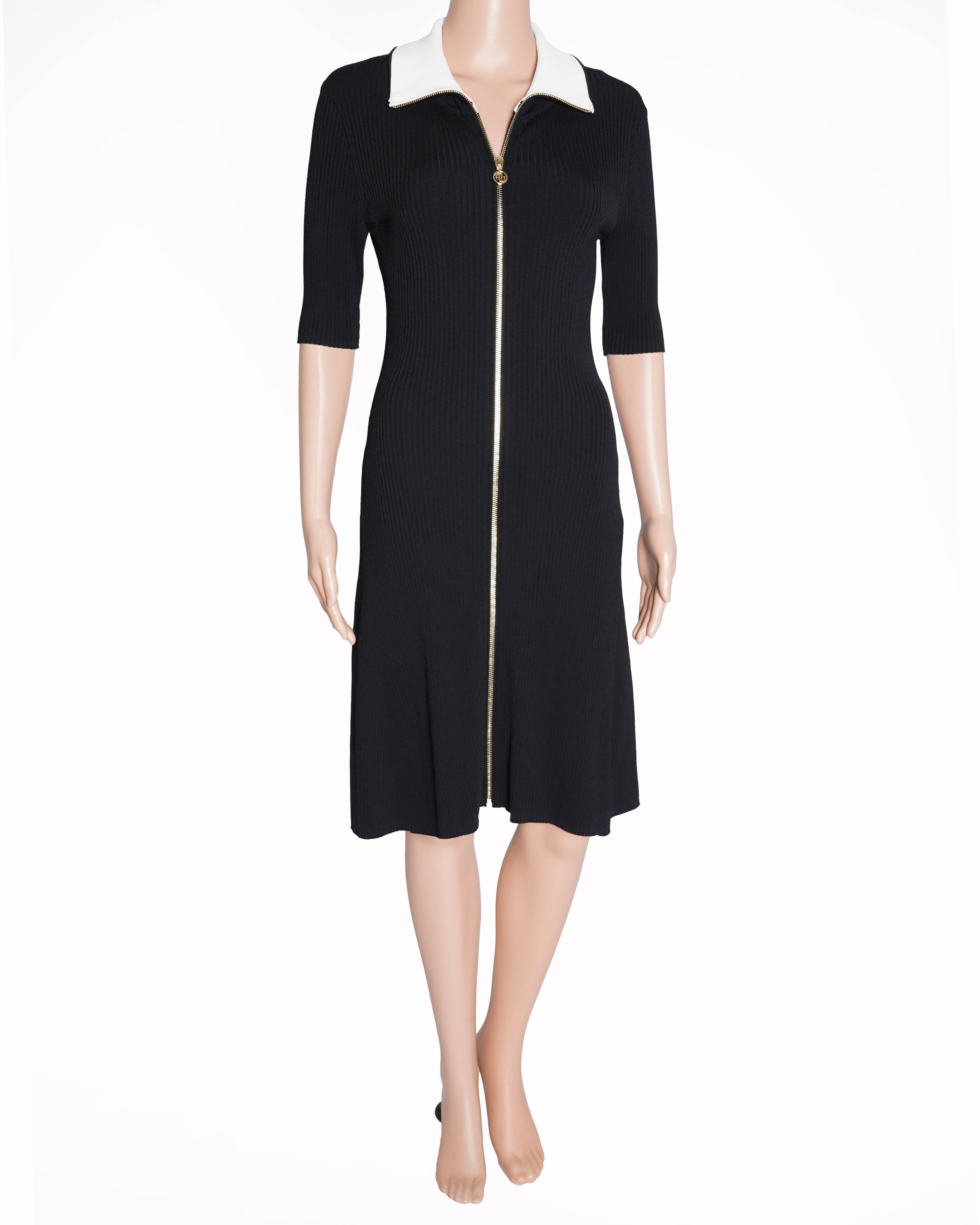 New Maje knitted zip up dress