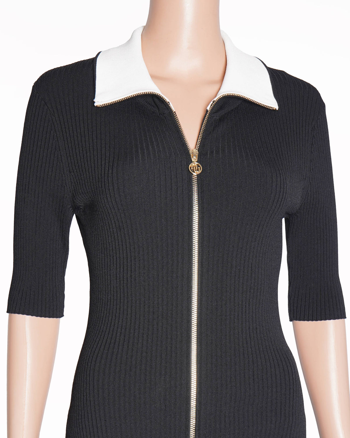 New Maje knitted zip up dress