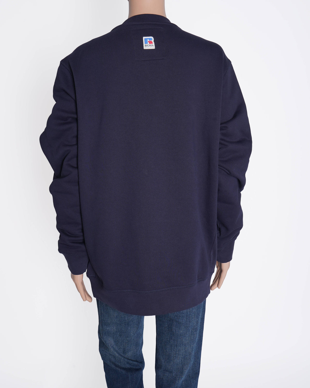 New Hugo boss x rusell athletic navy blue sweatshirt (Unisex)