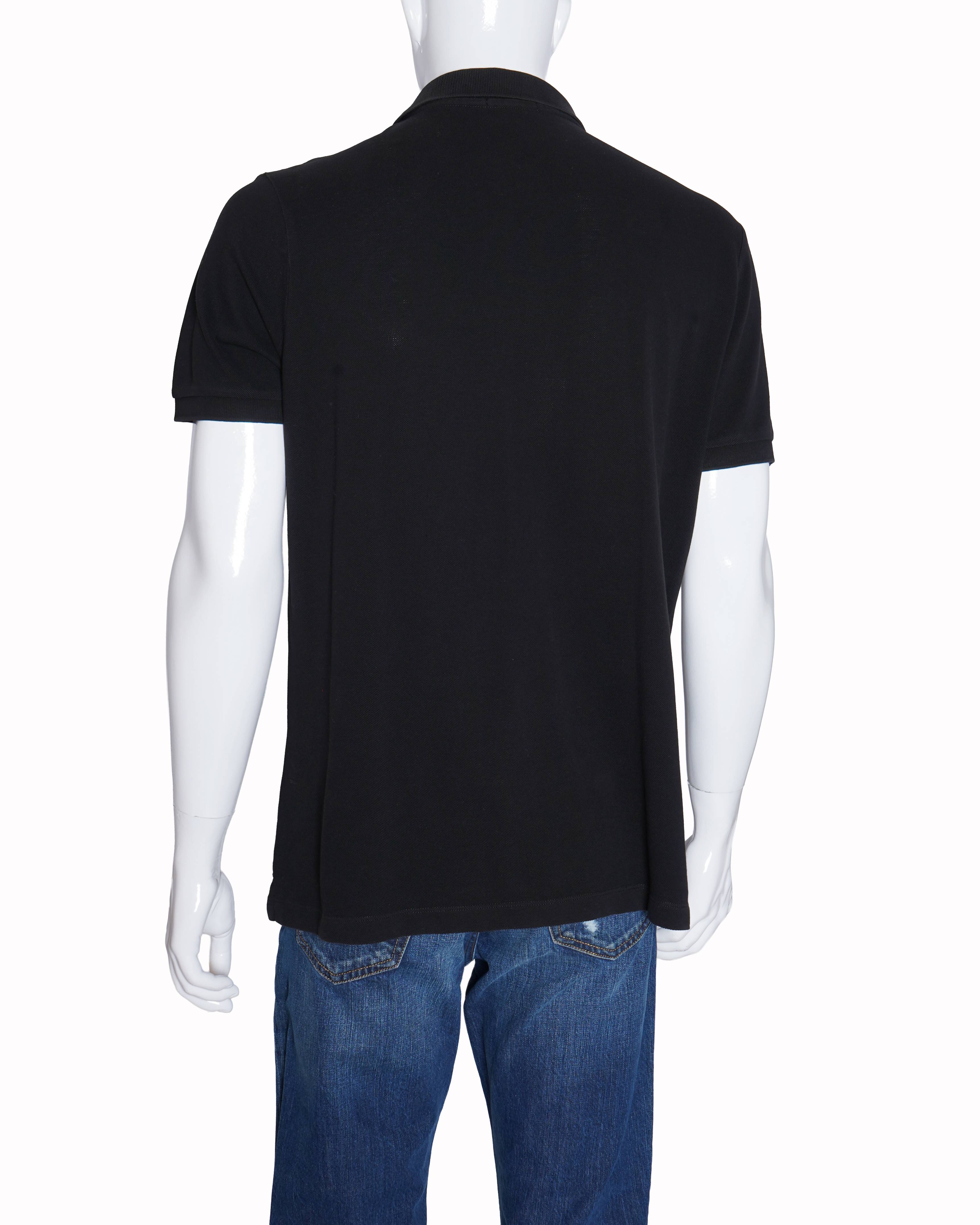 Burberry black half sleeve polo for men