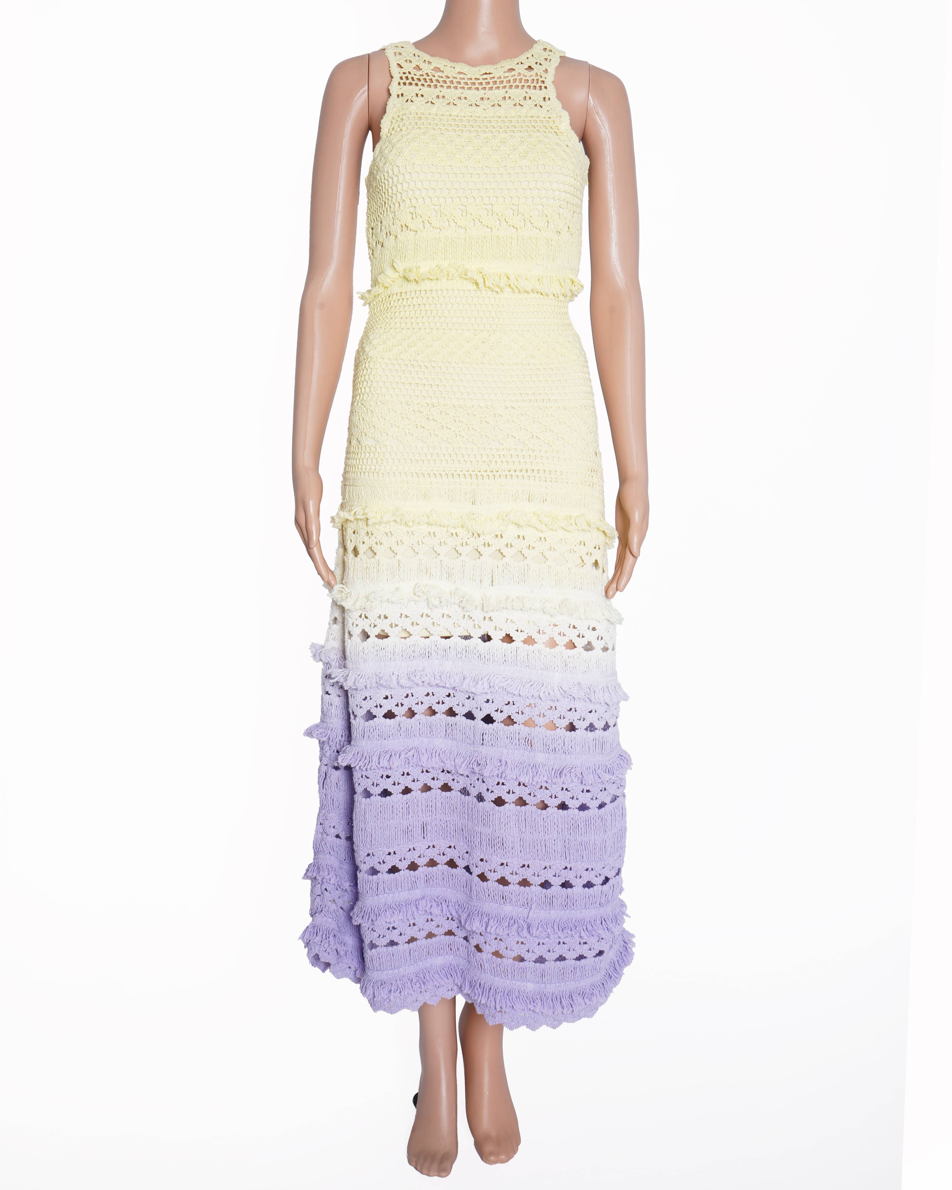 New Maje Crochet knit maxi dress