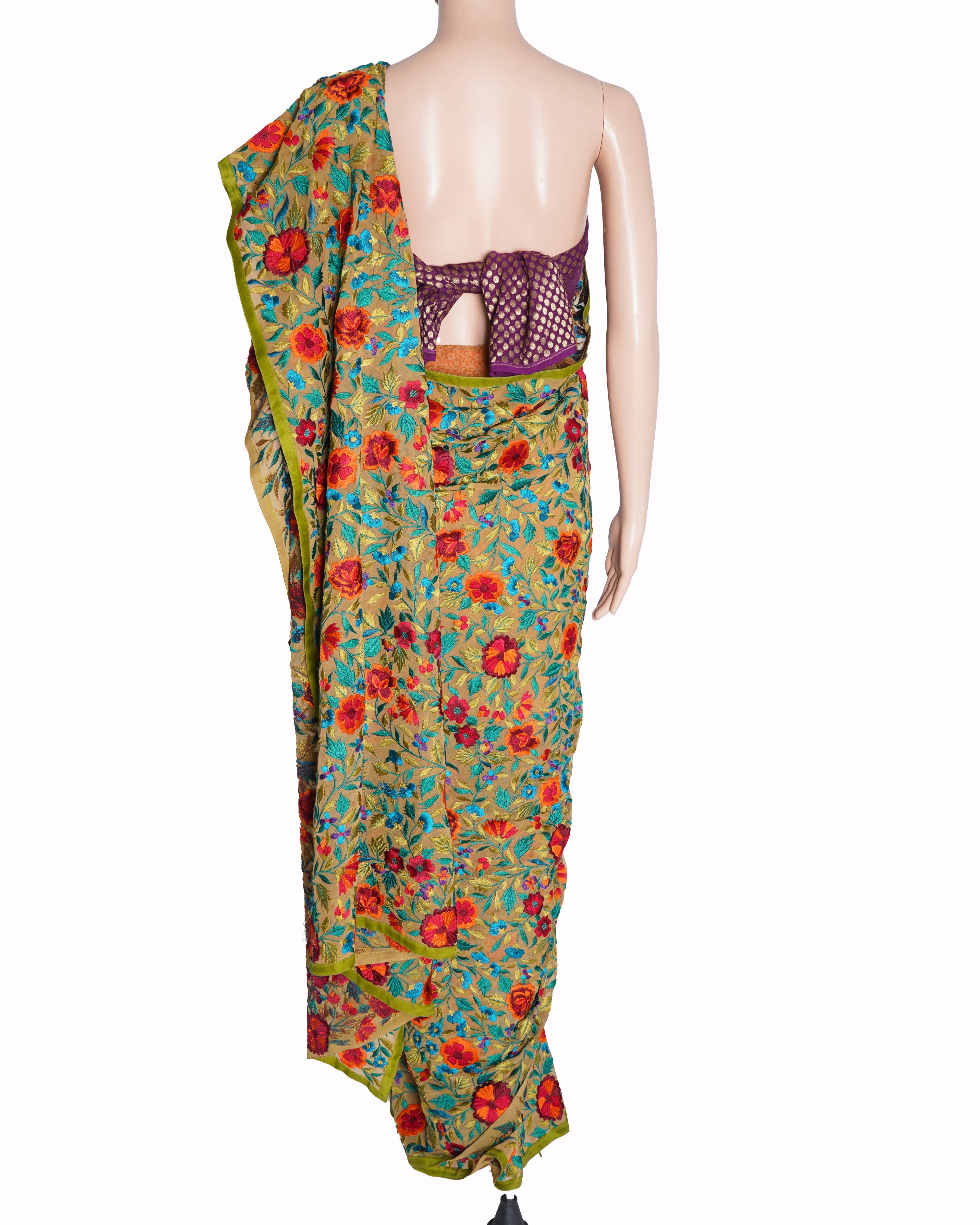 Sabyasachi floral embroidered saree