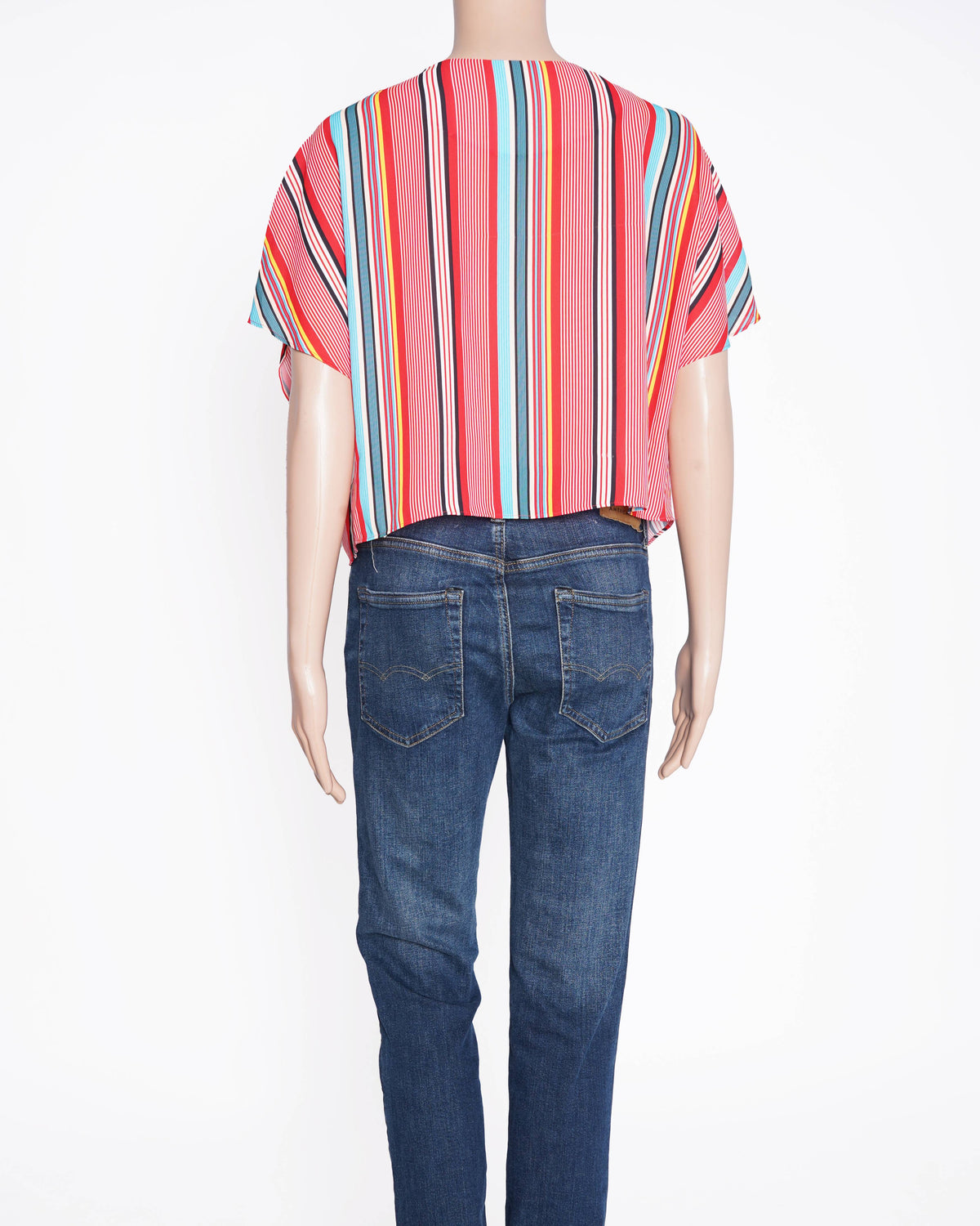 Alice + Olivia Verticle Stripe Multicolour Top