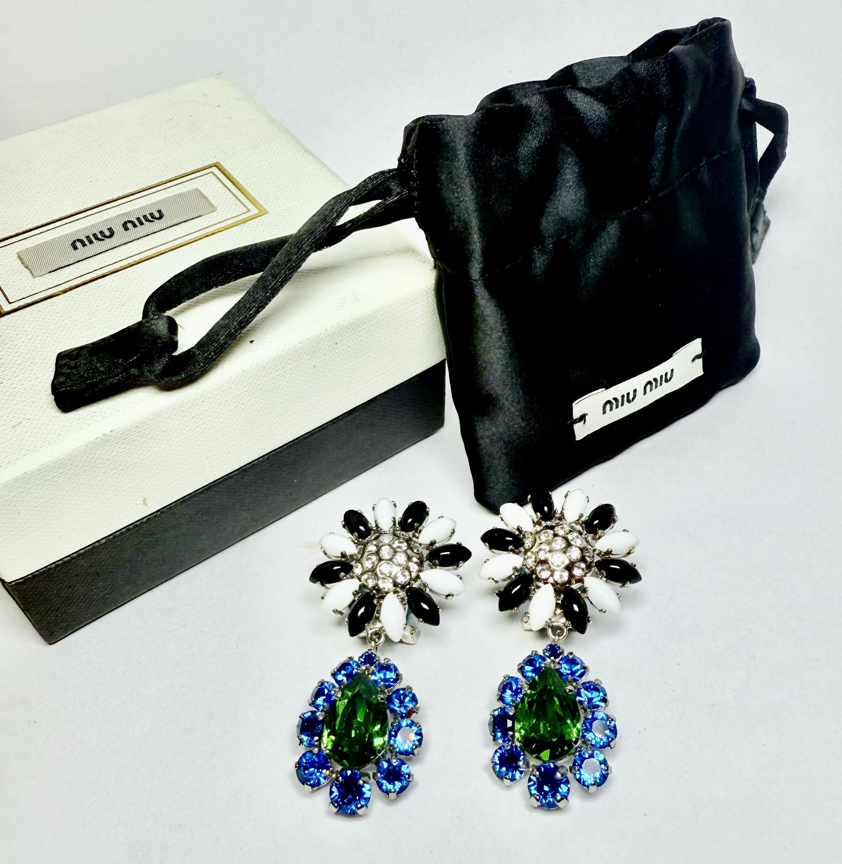 Miu Miu Teardrop Earrings in Multicolour