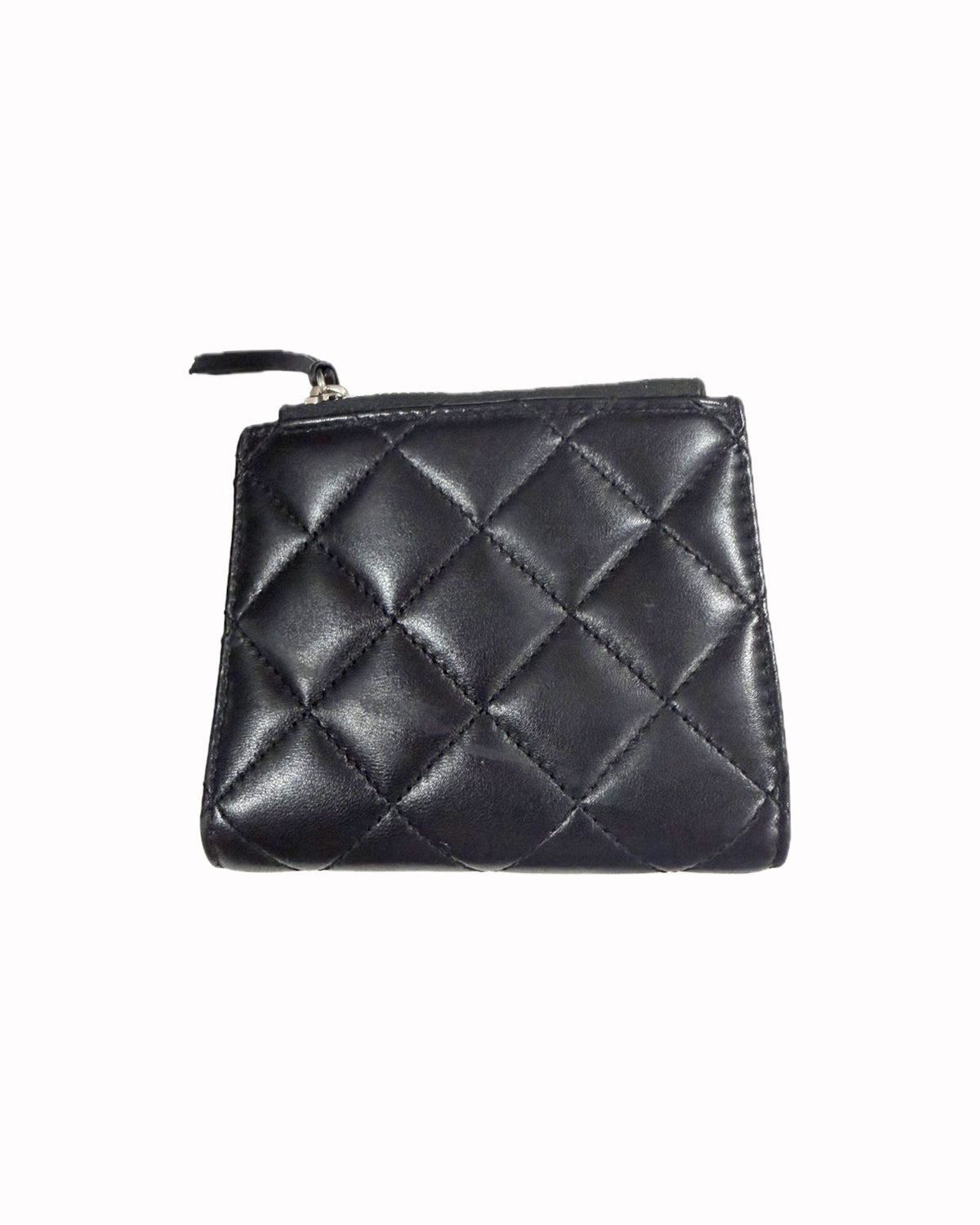 Versace Black Quilted Leather Medusa Card Holder Wallet