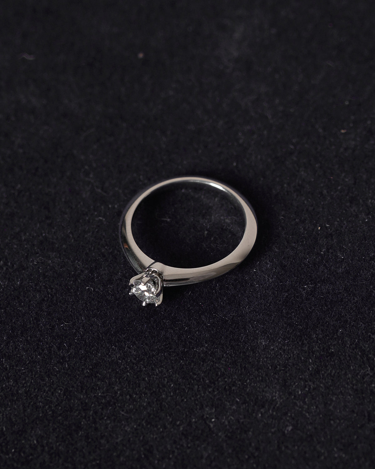 Tiffany & Co. Classic Prawn Platinum 0.37 Carat Solitaire Ring