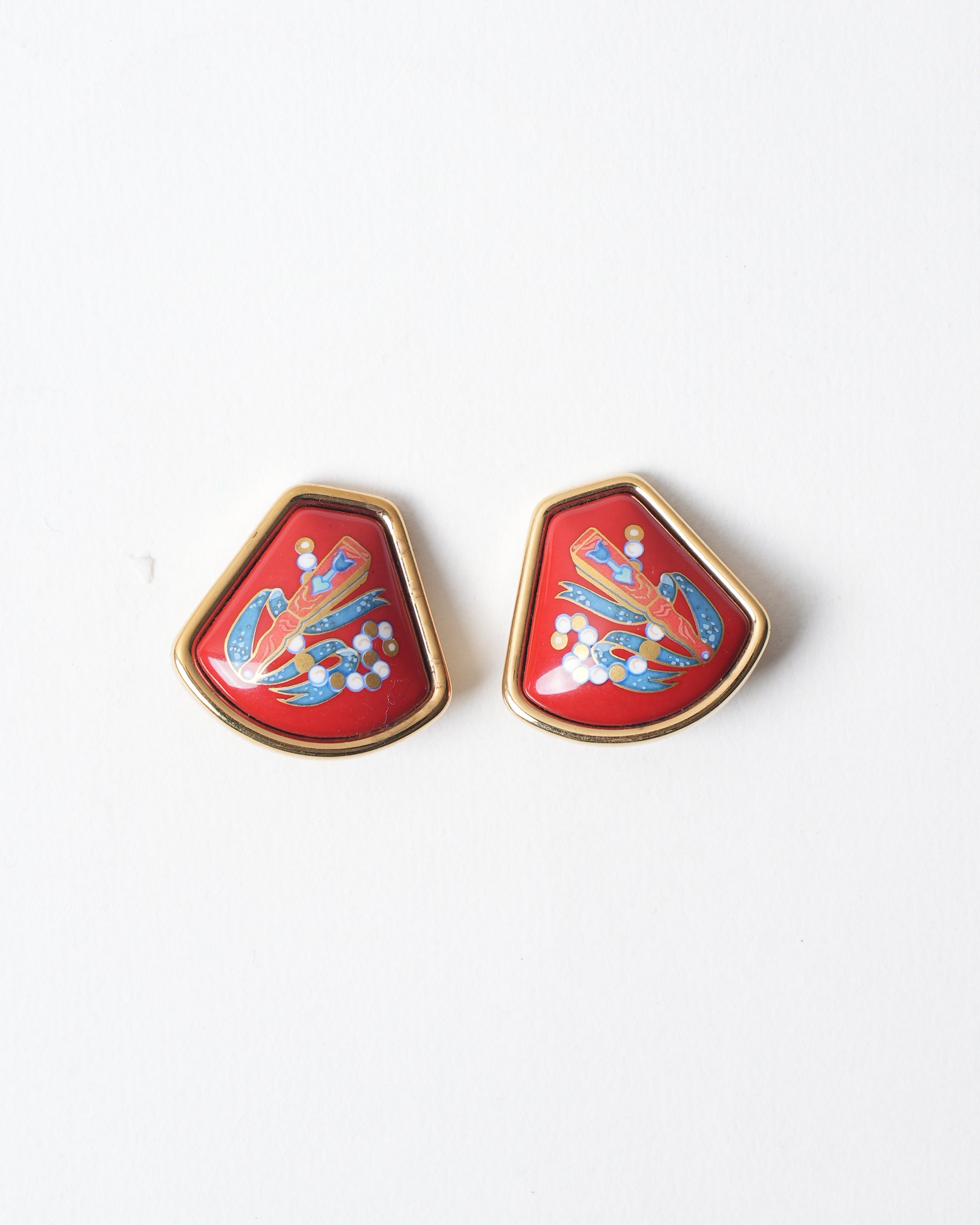 Vintage Hermes Gold Plated Earrings