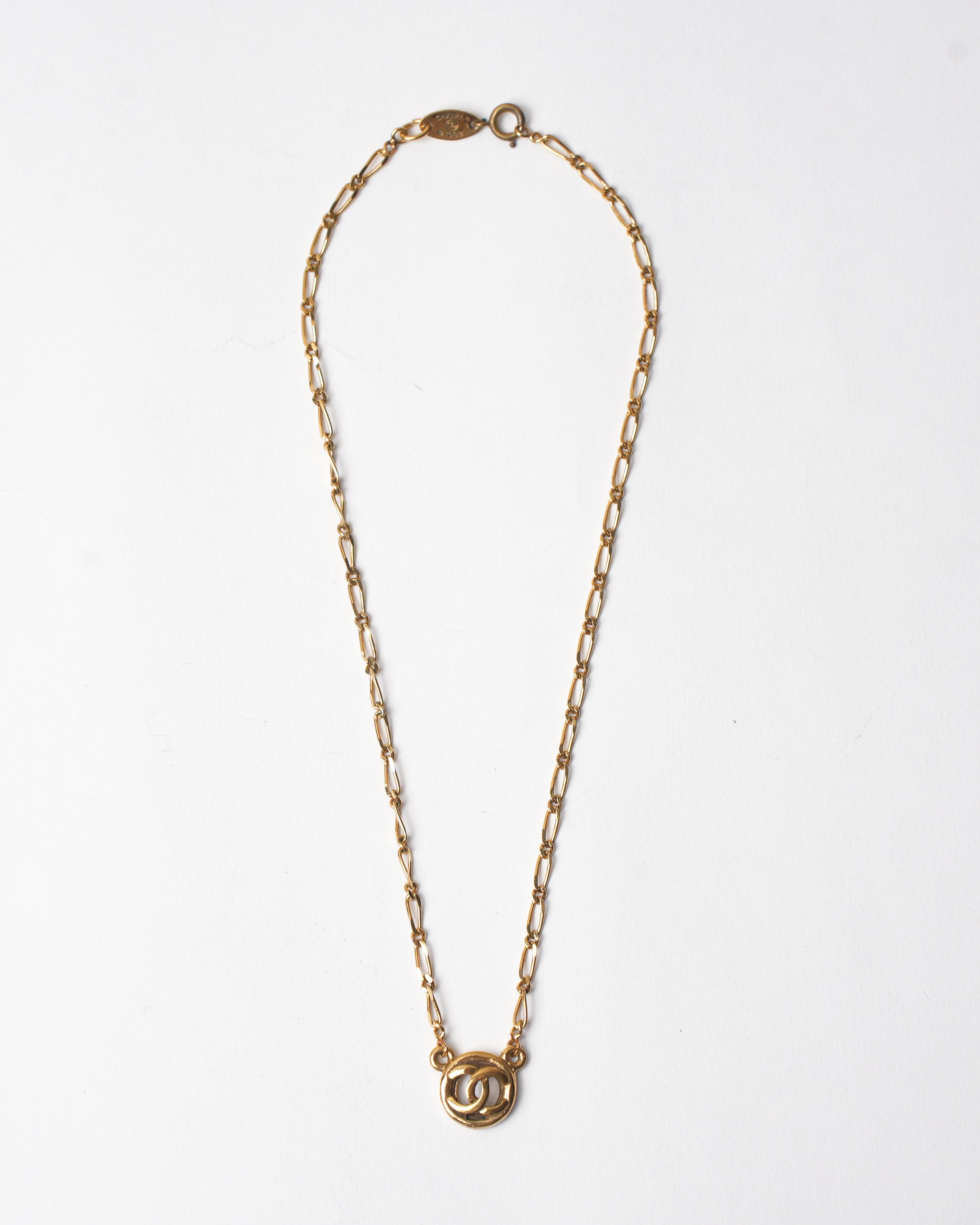 Vintage Chanel Gold Plated Necklace