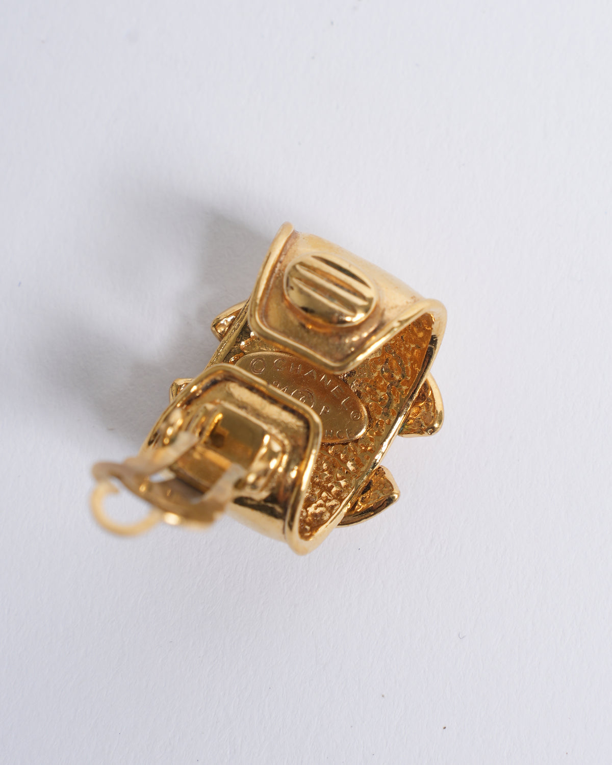 Vintage Chanel 1994 Gold Plated Earrings Made In France