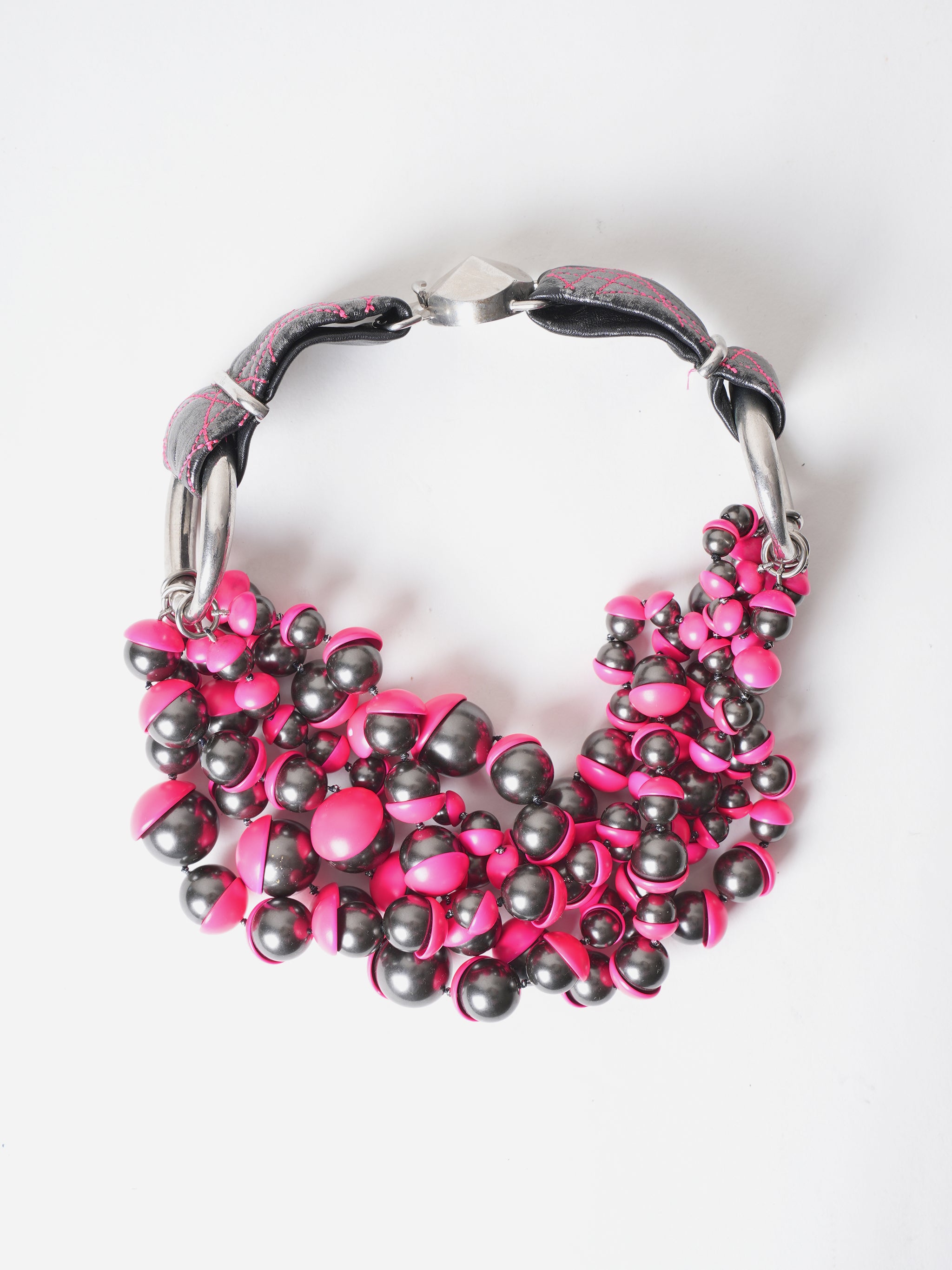 Chriatian Dior Mise En Dior Pink & Silver Necklace
