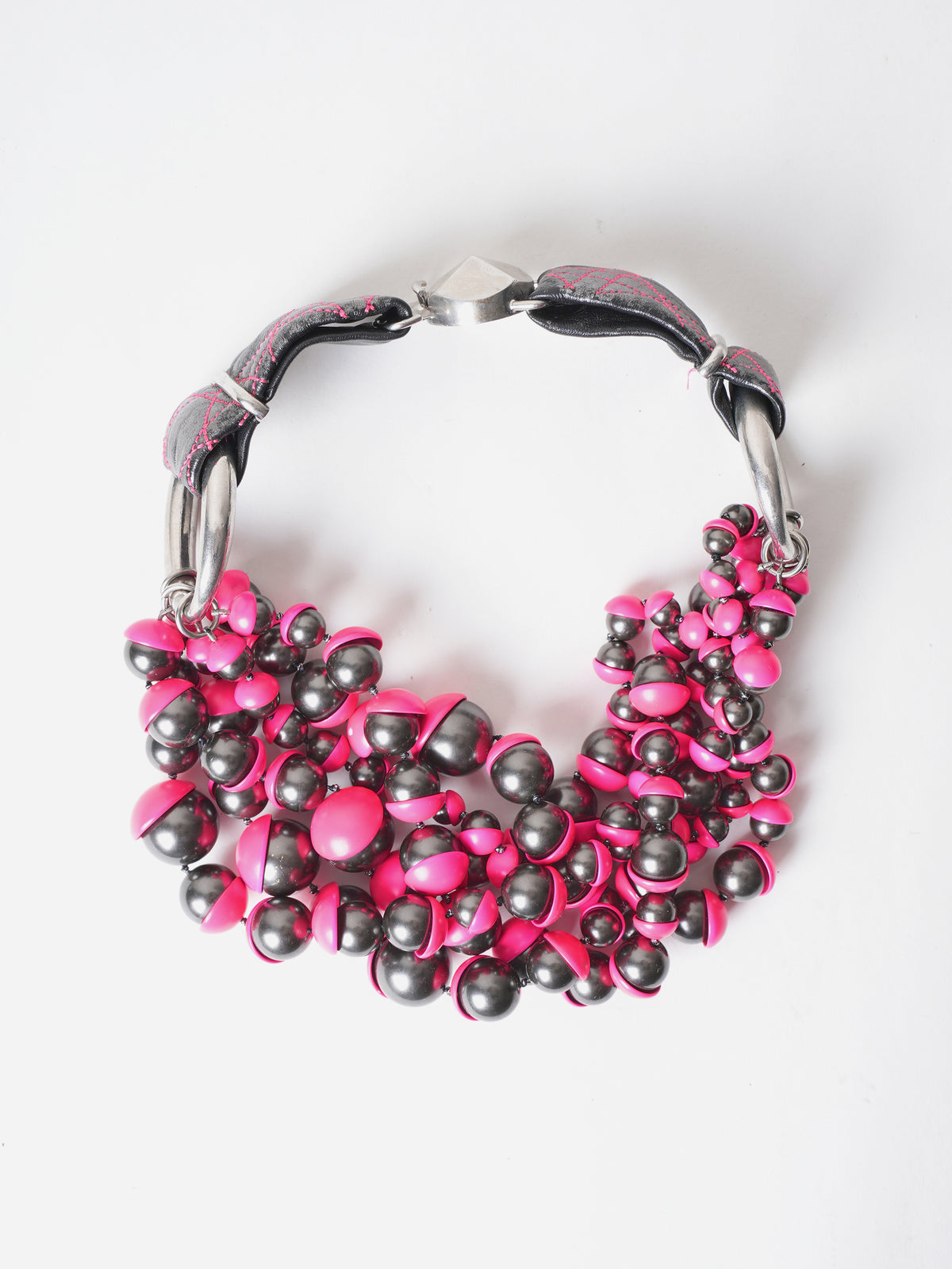 Christian Dior Mise En Dior Pink & Silver Necklace