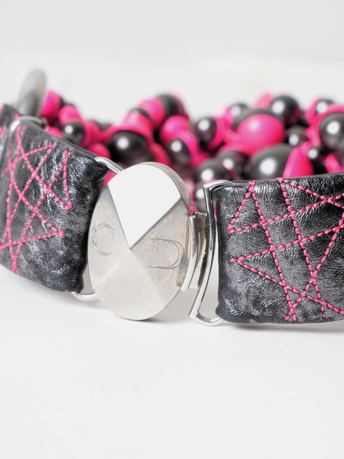 Christian Dior Mise En Dior Pink & Silver Necklace