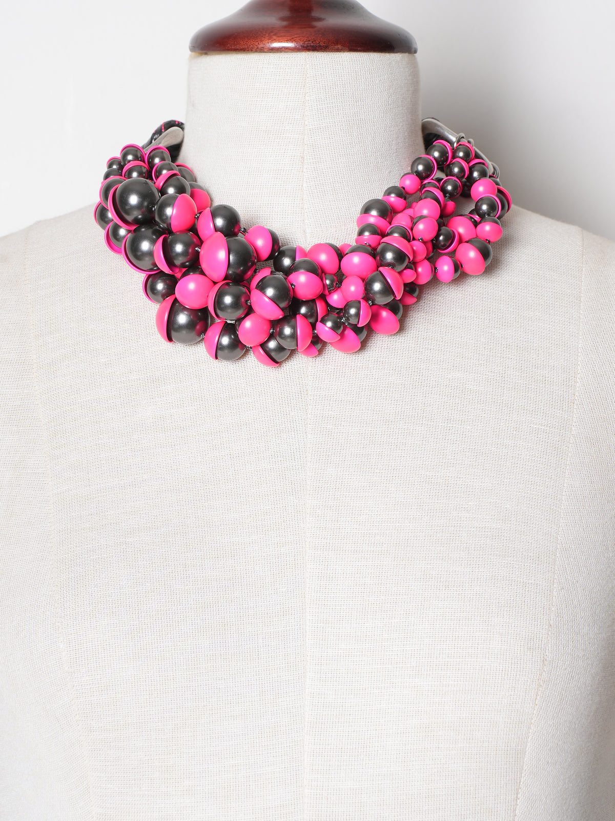 Christian Dior Mise En Dior Pink & Silver Necklace