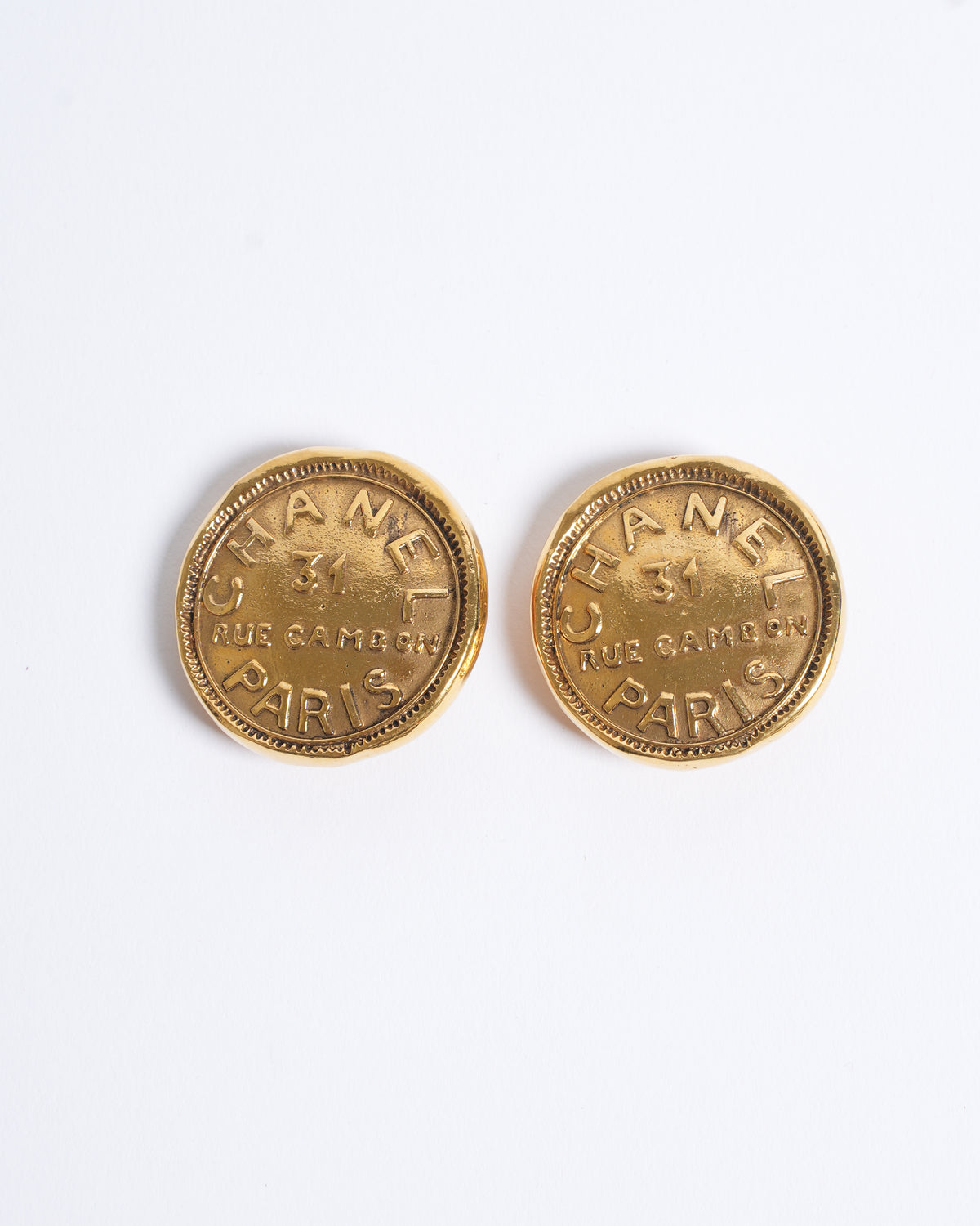 Vintage Chanel Gold Plated Earrings