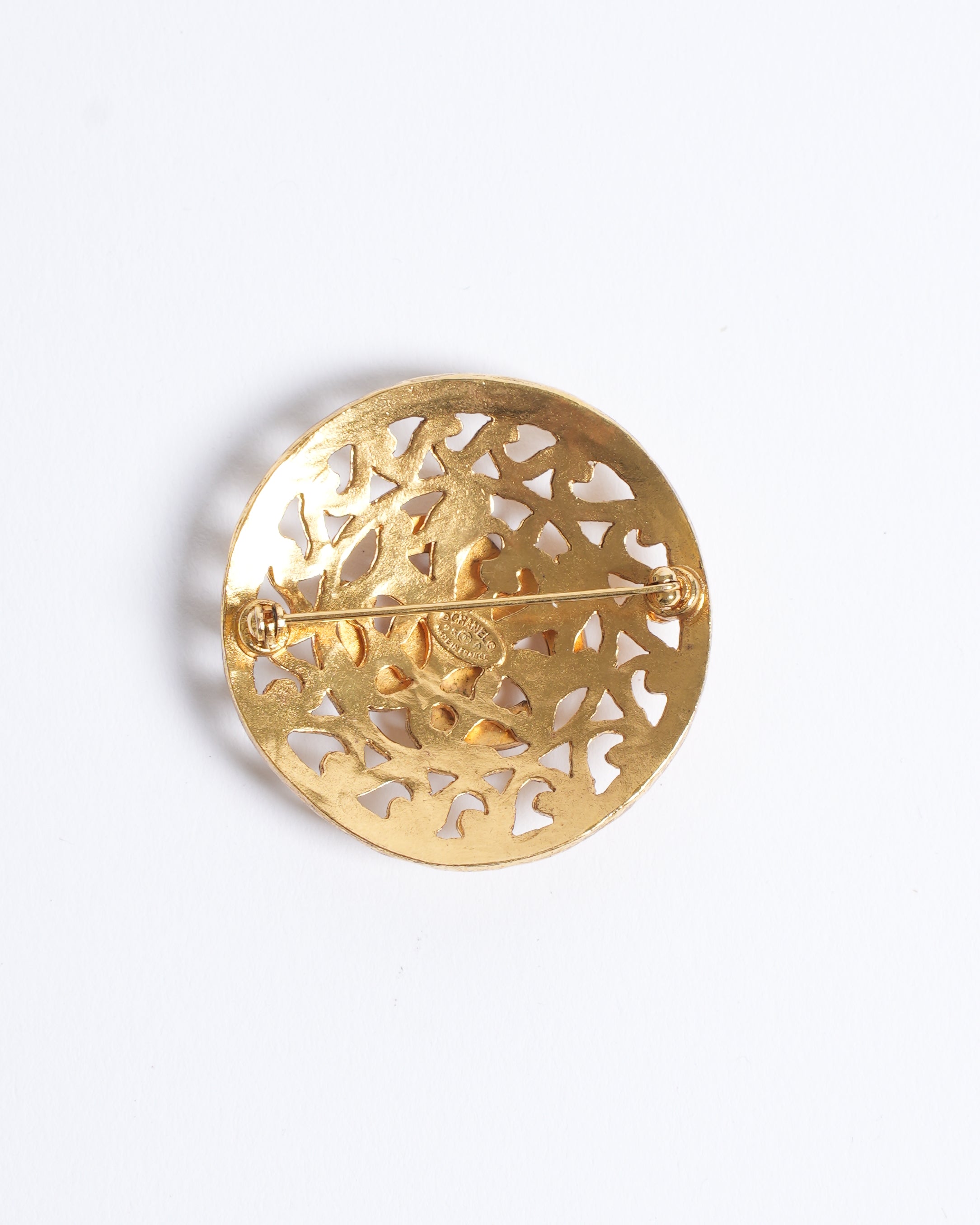 Vintage Chanel 1995 Gold Plated Broach