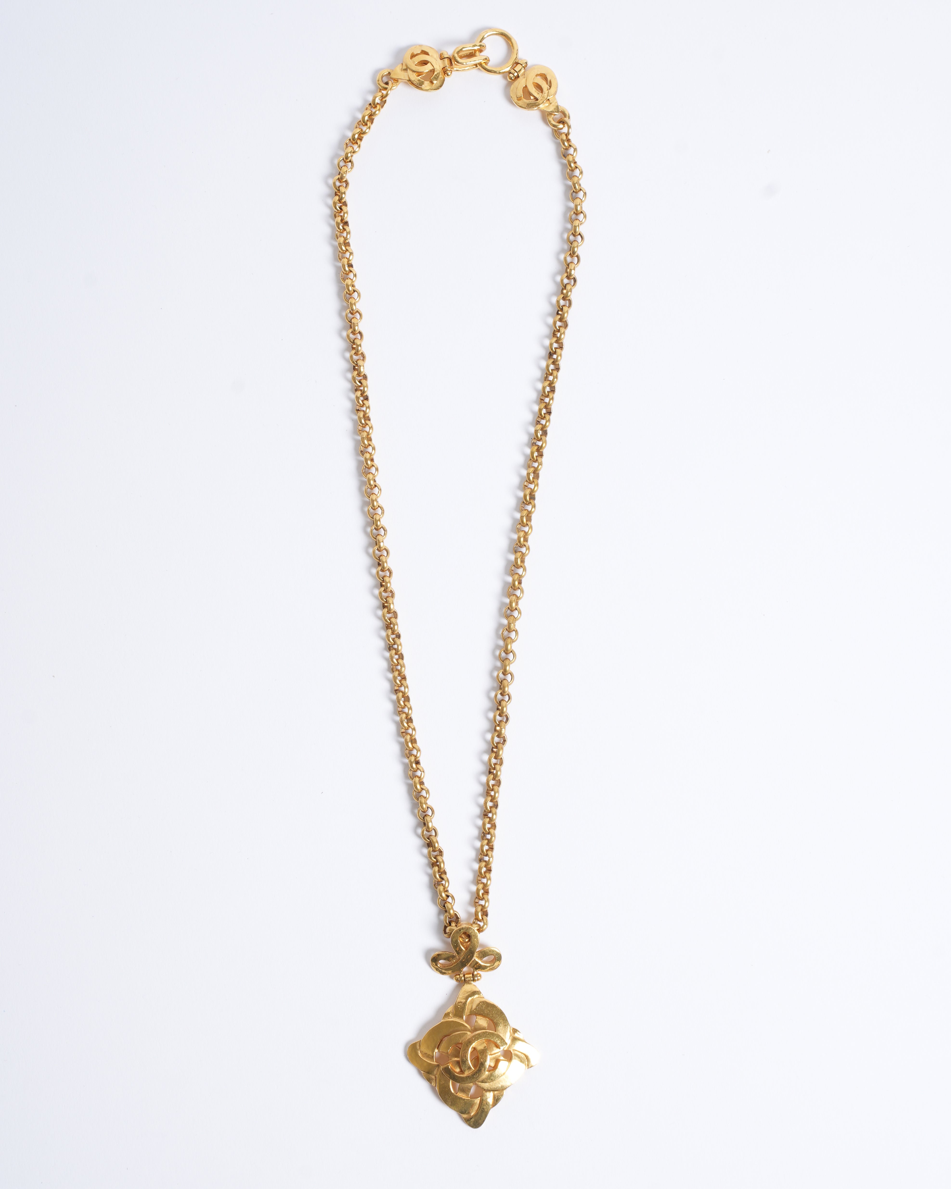 Vintage Chanel 1997 Gold Plated Necklace Made In France