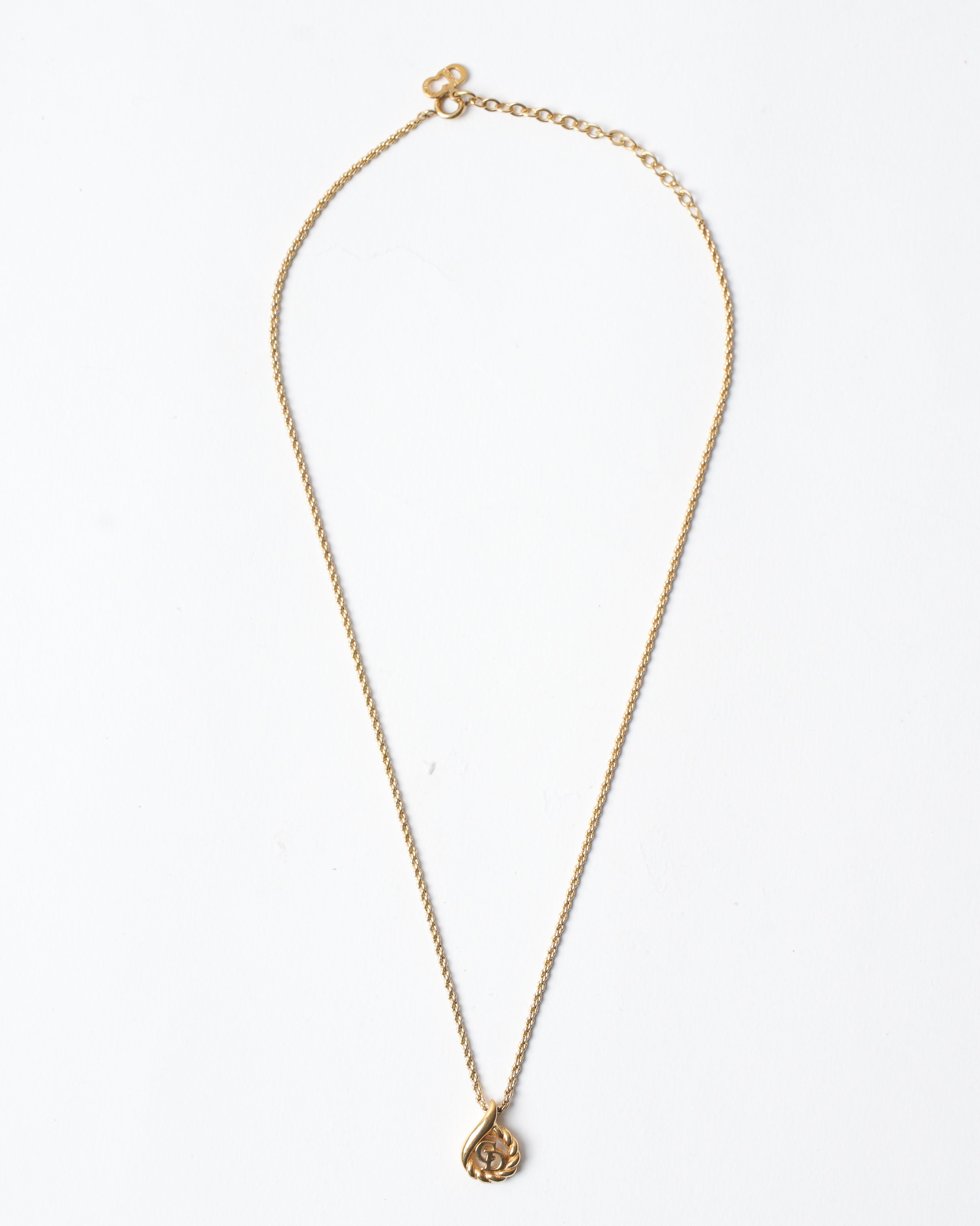 Vintage Christian Dior Gold Plated Necklace