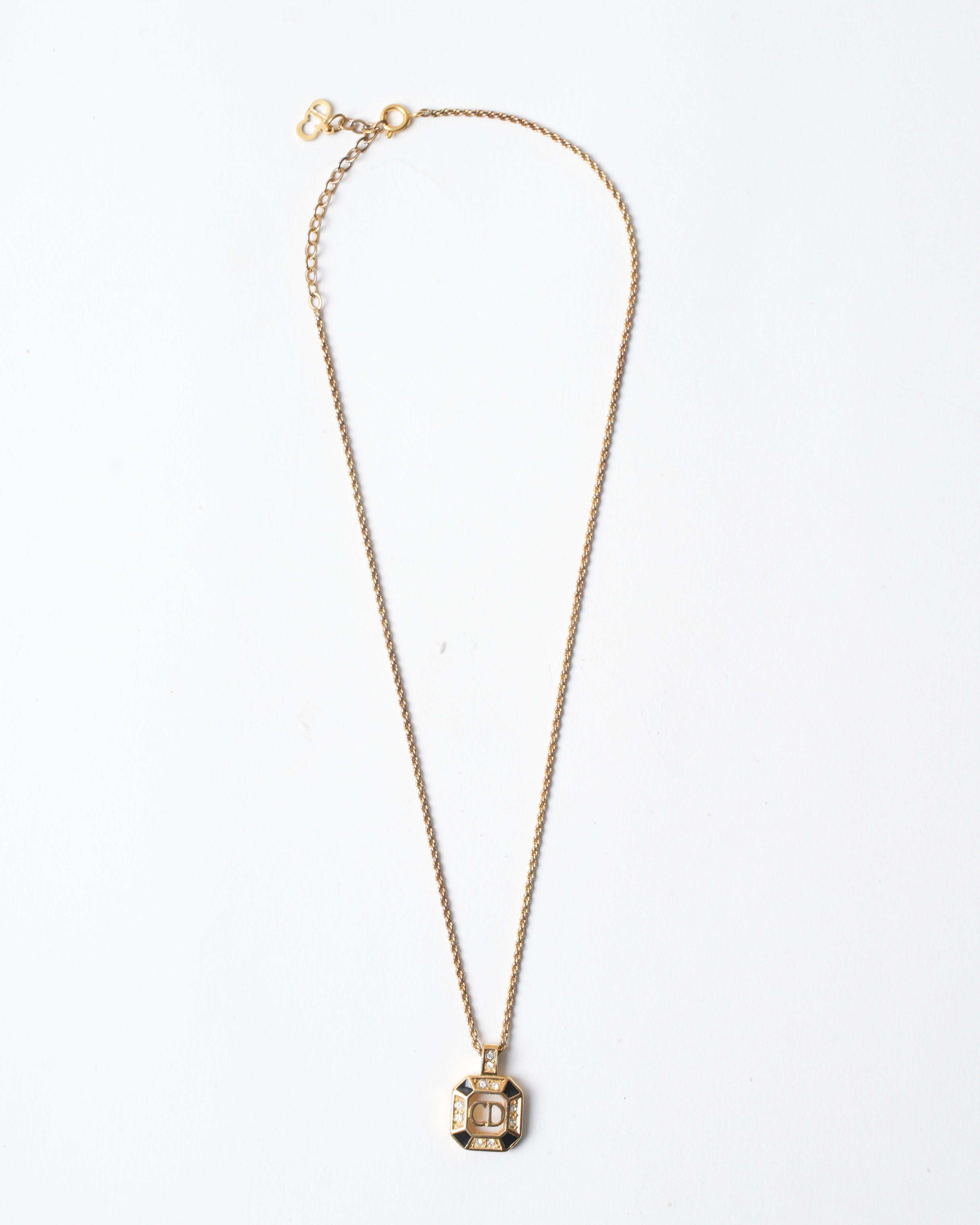 Vintage Christian Dior Gold Plated Necklace