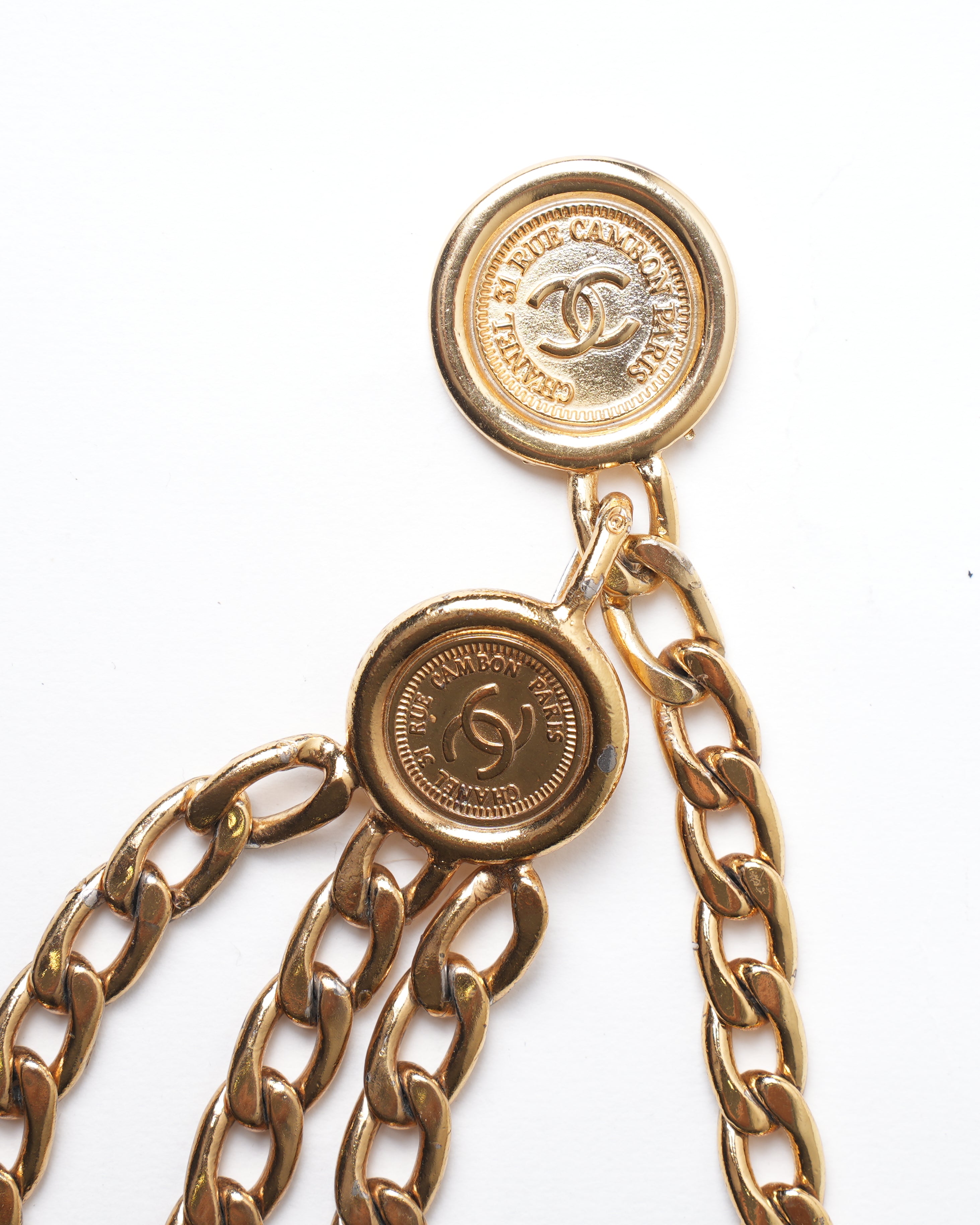 Vintage Chanel Gold Plated Belt