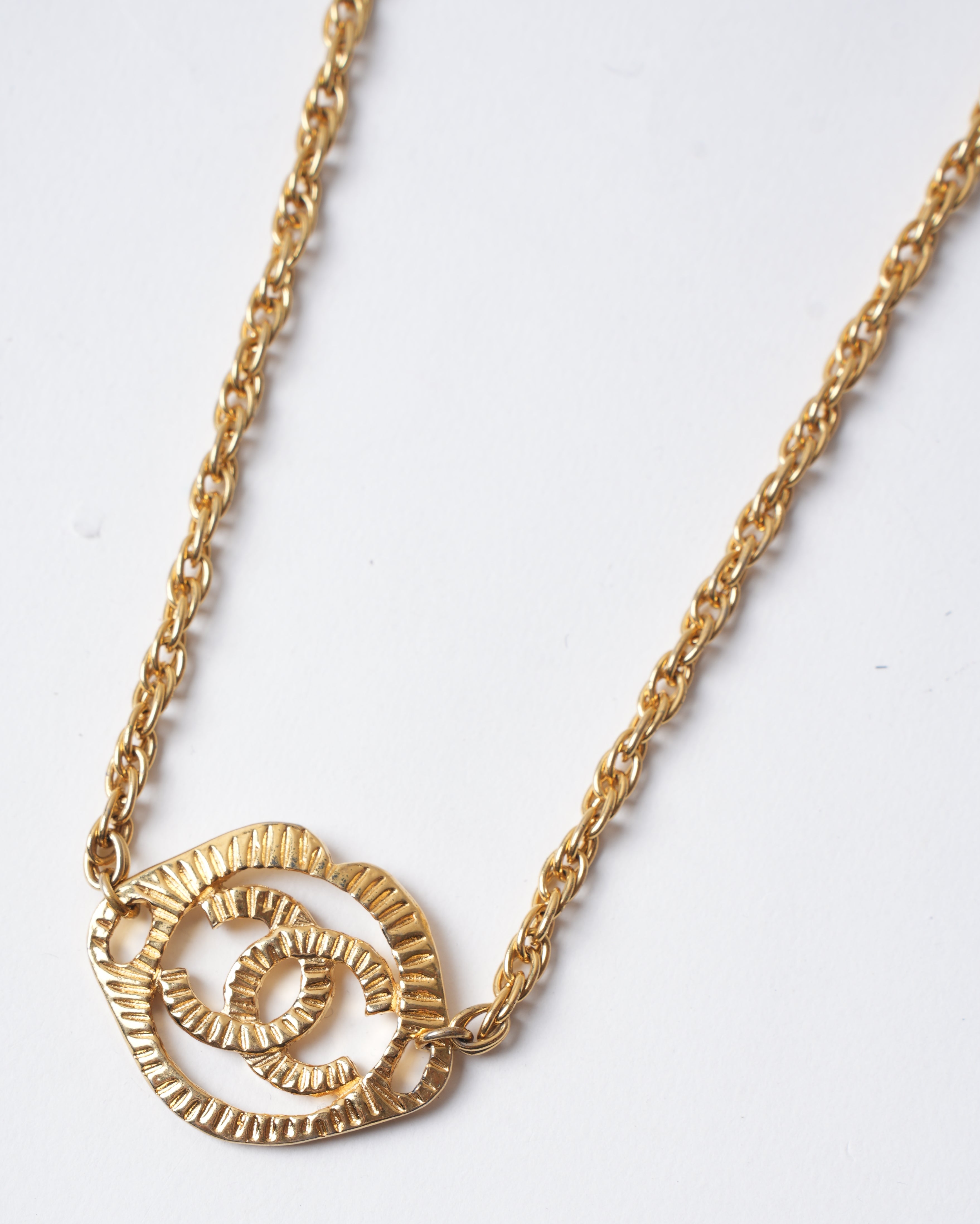 Vintage Chanel Gold Plated Necklace