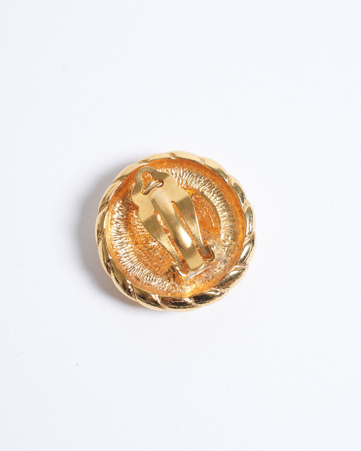 Vintage Chanel Gold Plated Earrings Made In France