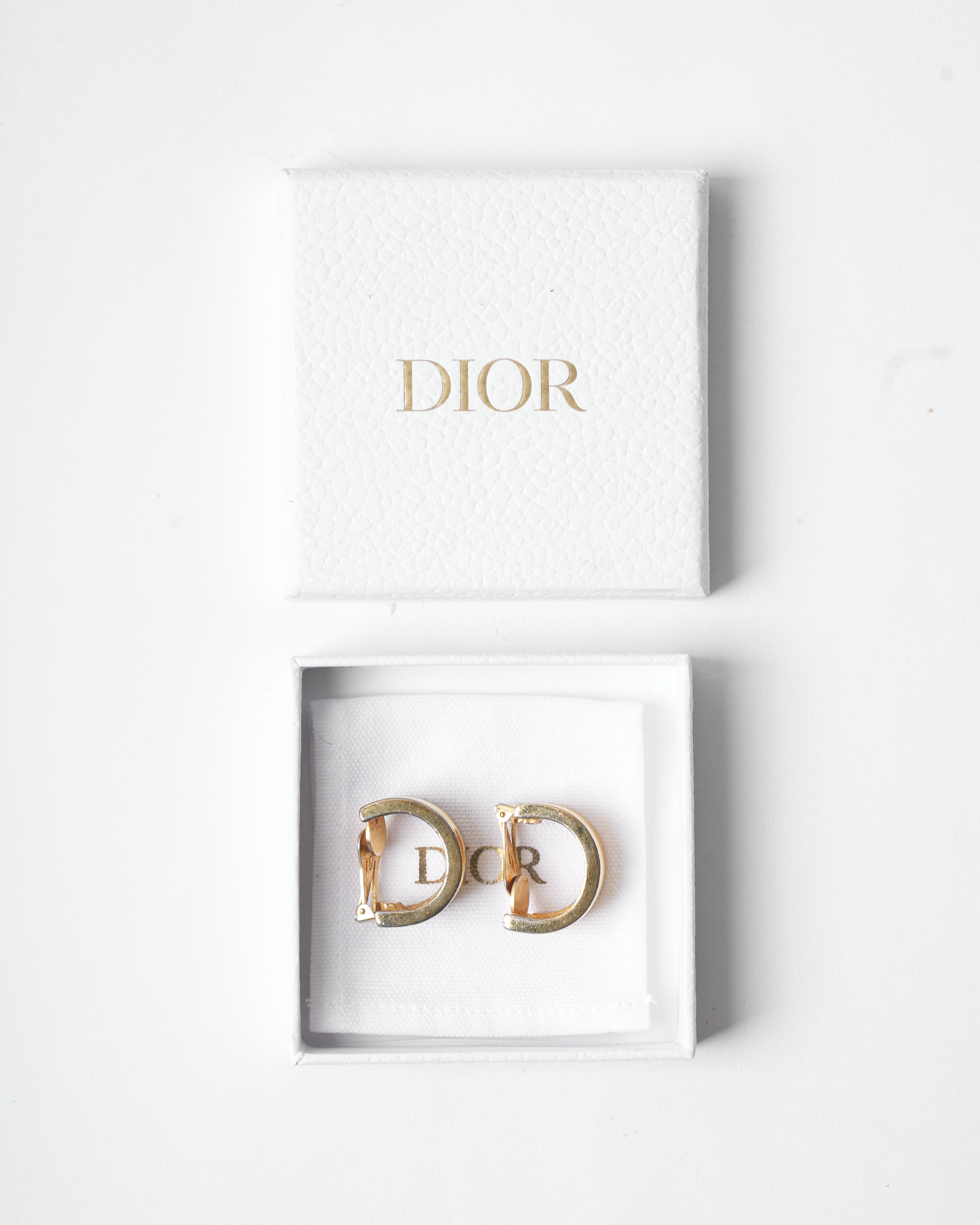 Vintage Christian Dior Gold Plated Earrings