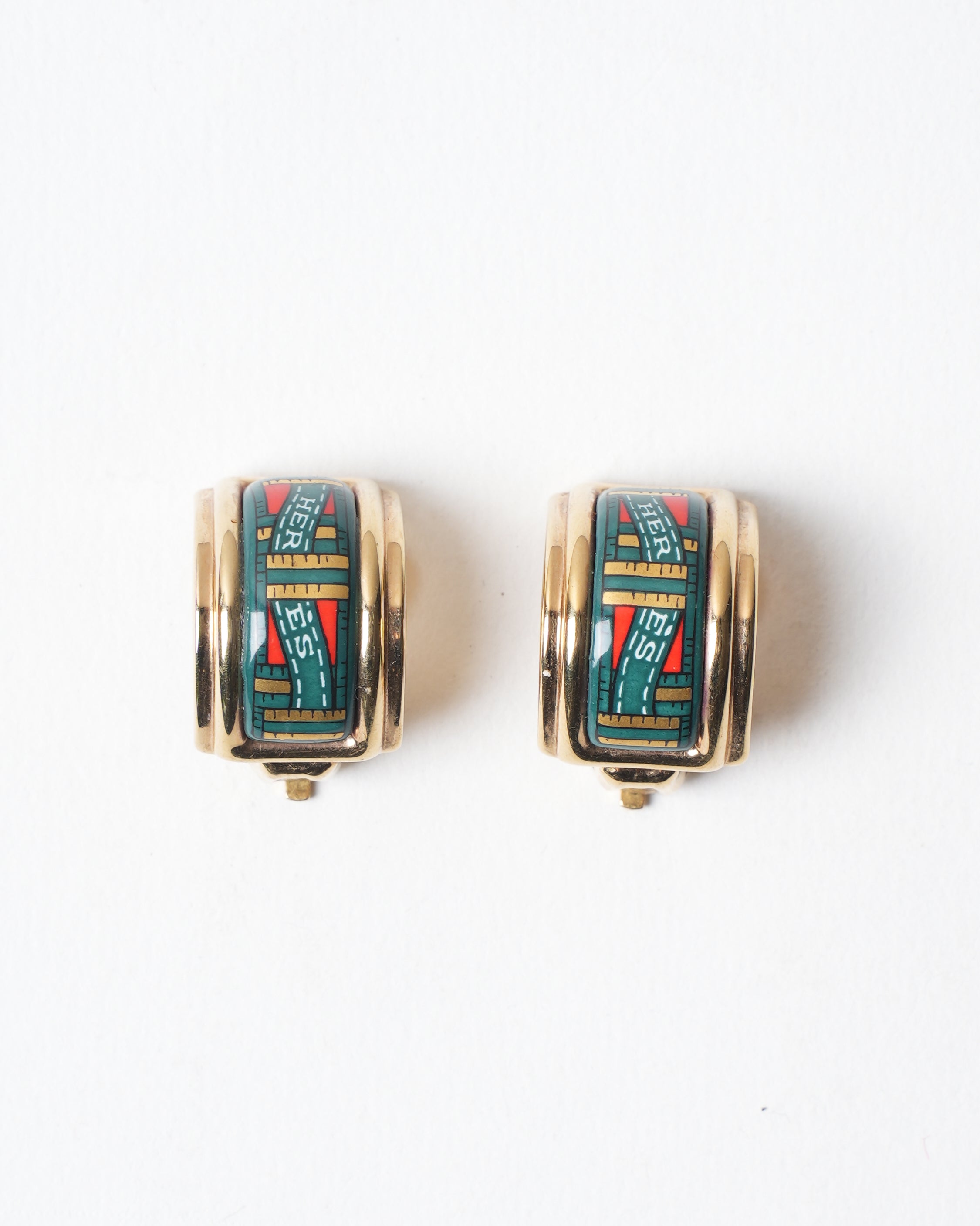 Vintage Hermes Gold Plated Earrings