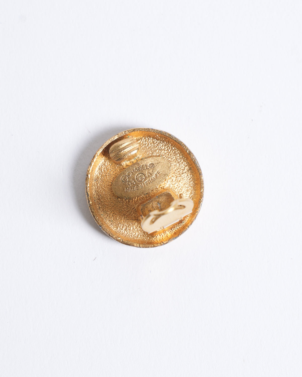 Vintage Chanel Earrings With The Brand Logo Made In France