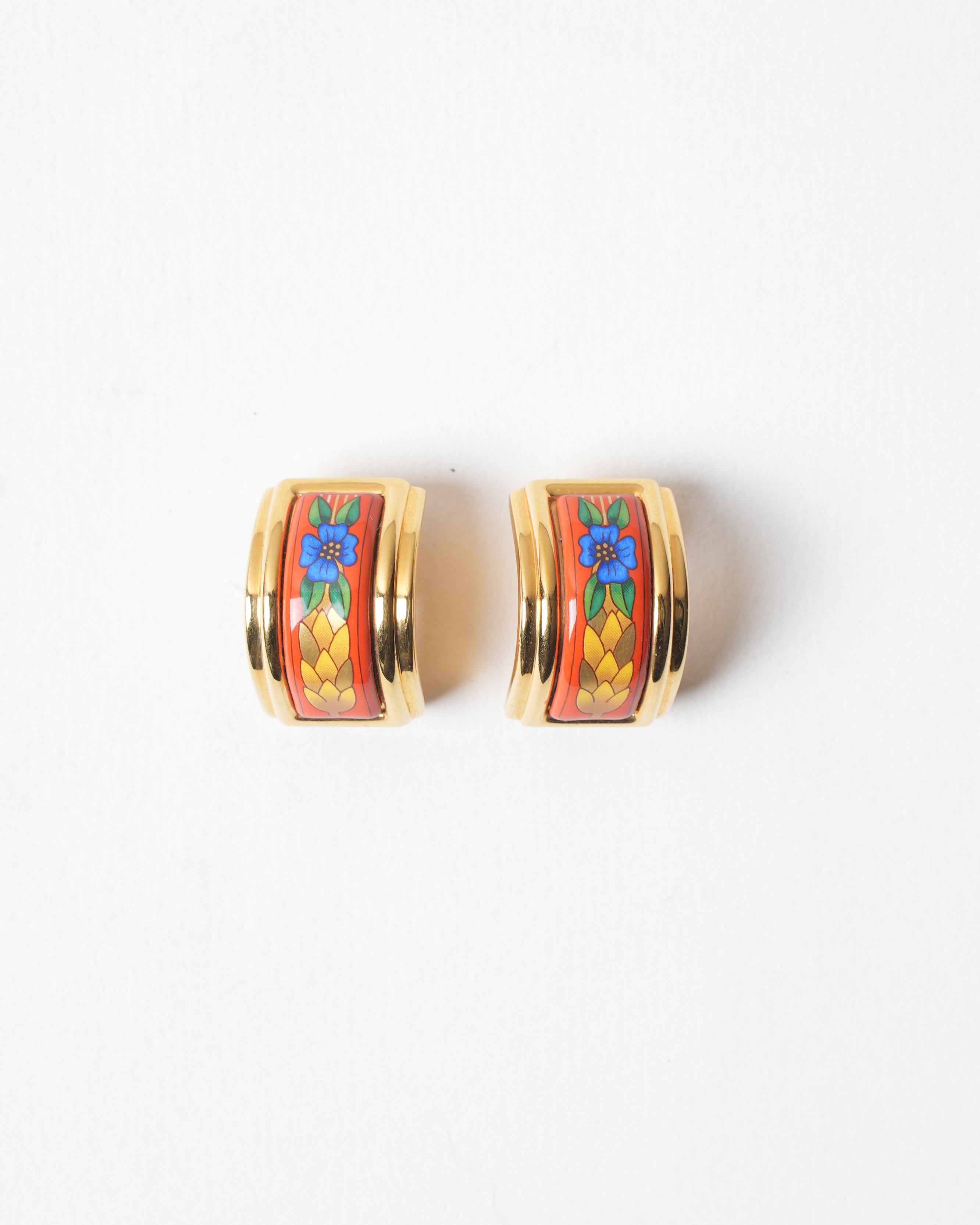 Vintage Hermes Gold Plated Earrings