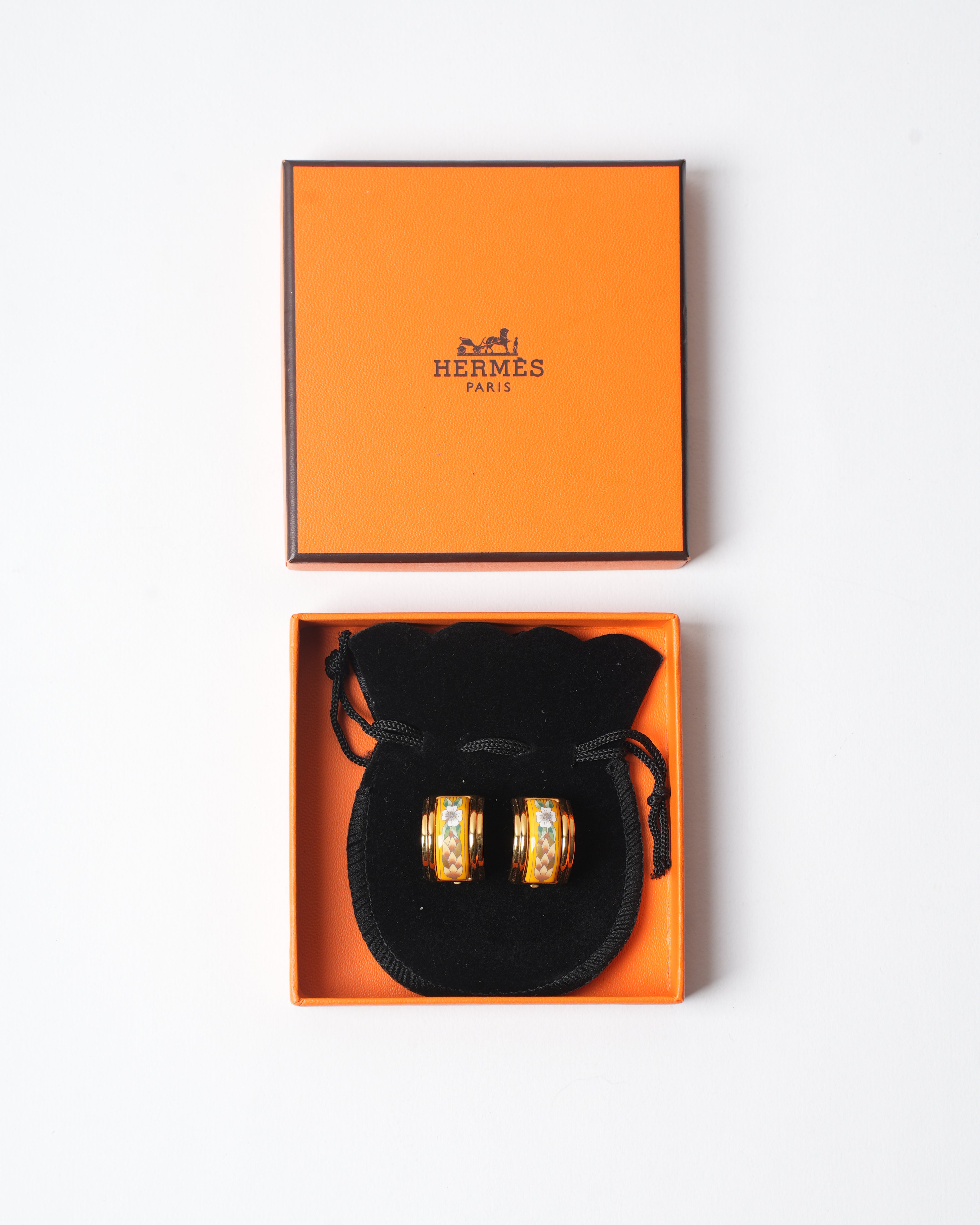 Vintage Hermes Gold Plated Earrings