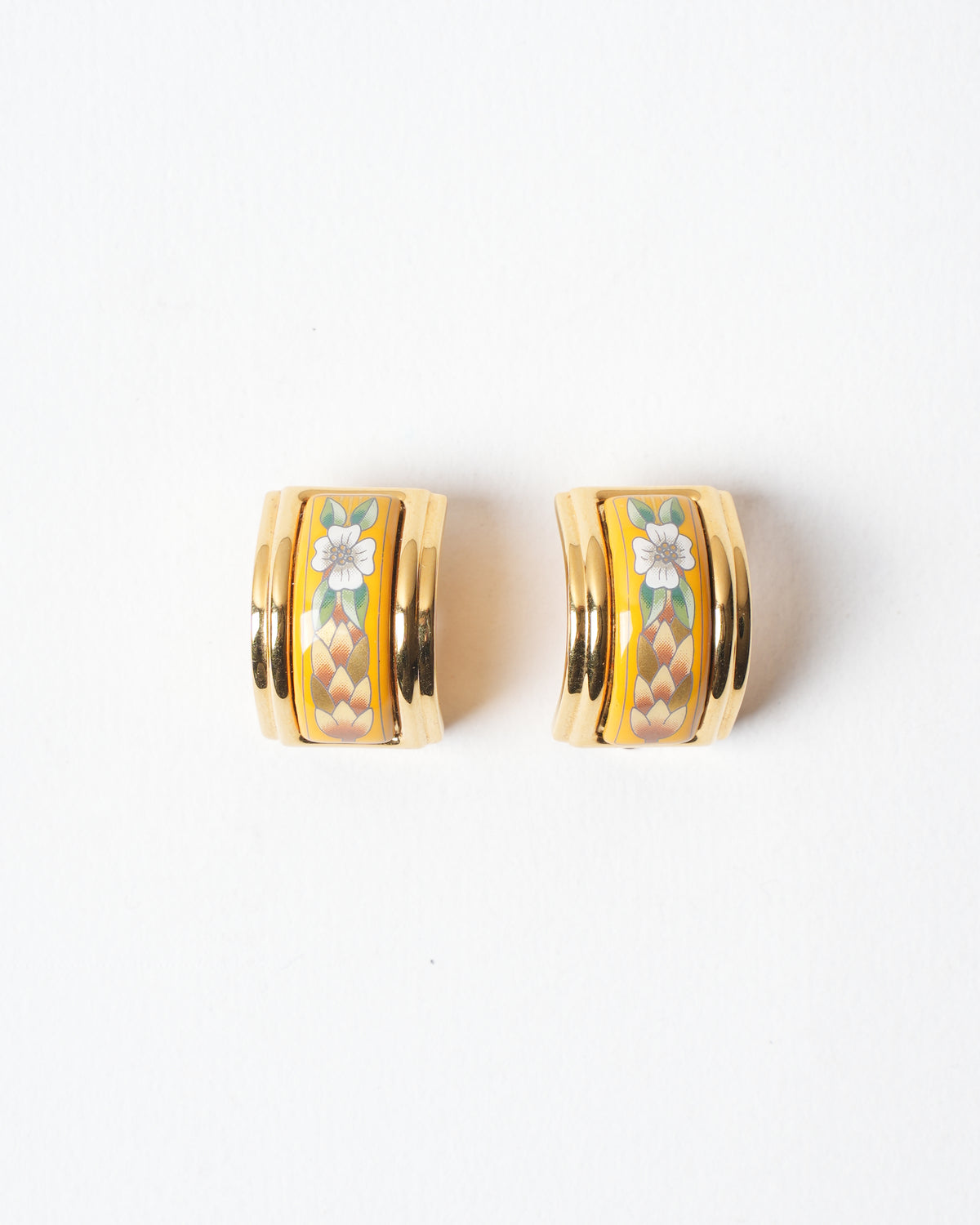 Vintage Hermes Gold Plated Earrings