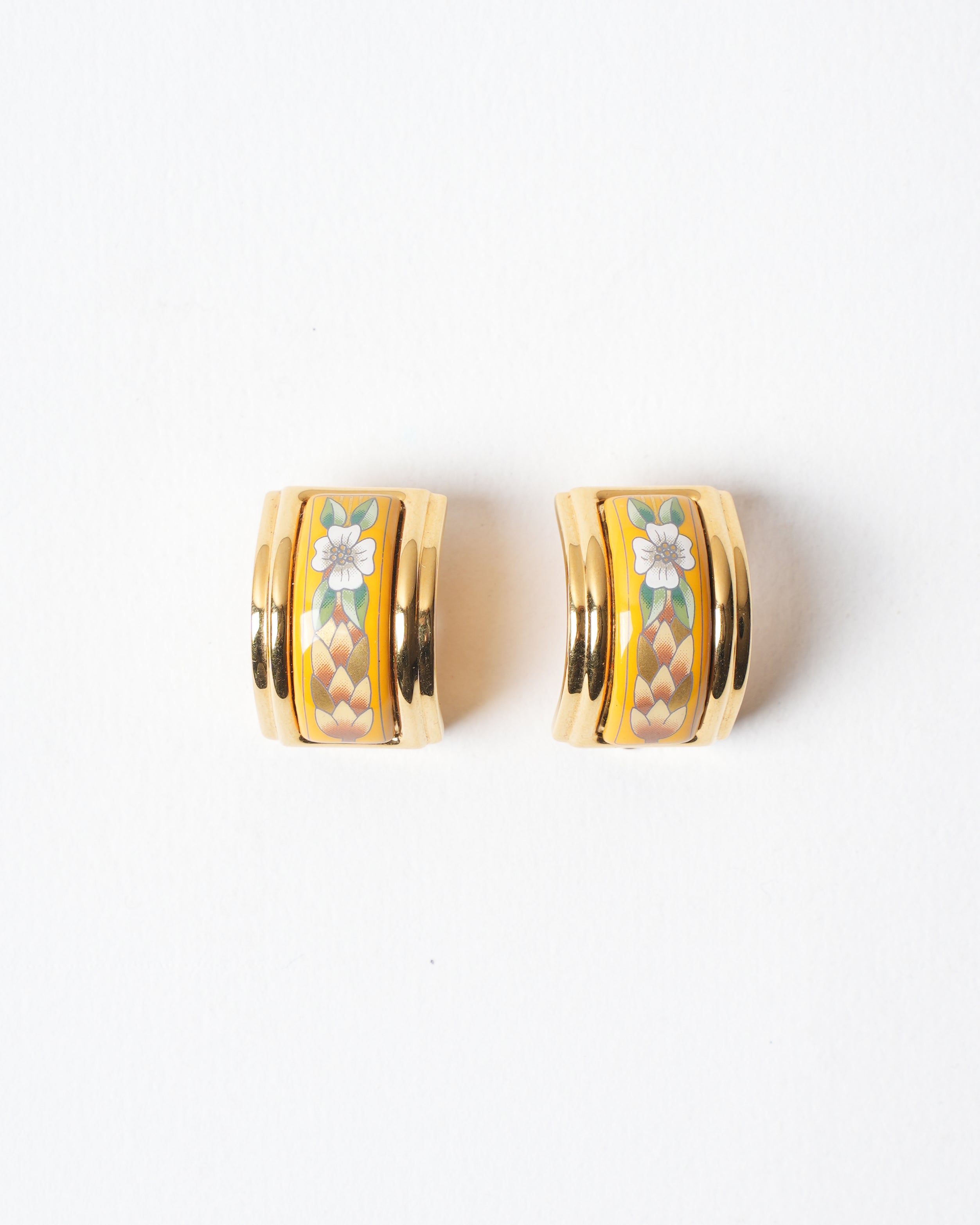 Vintage Hermes Gold Plated Earrings