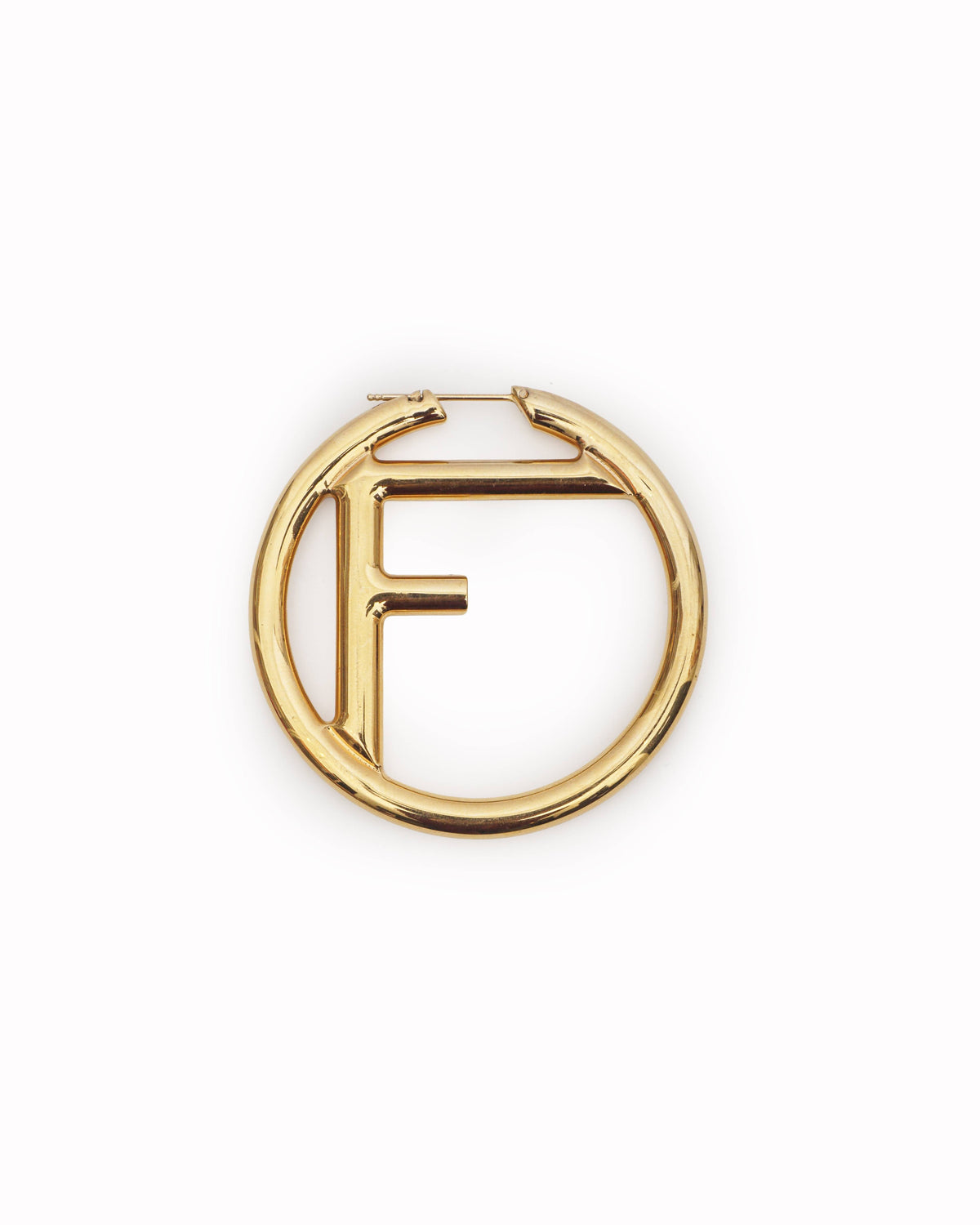 Fendi Metal FF Hoop Earrings