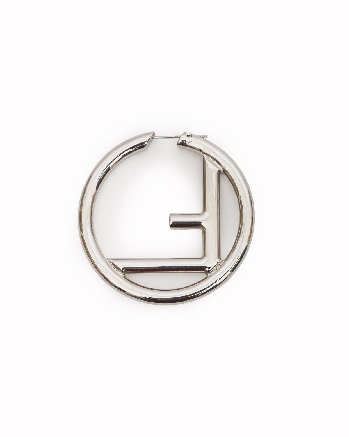 Fendi Metal FF Hoop Earrings