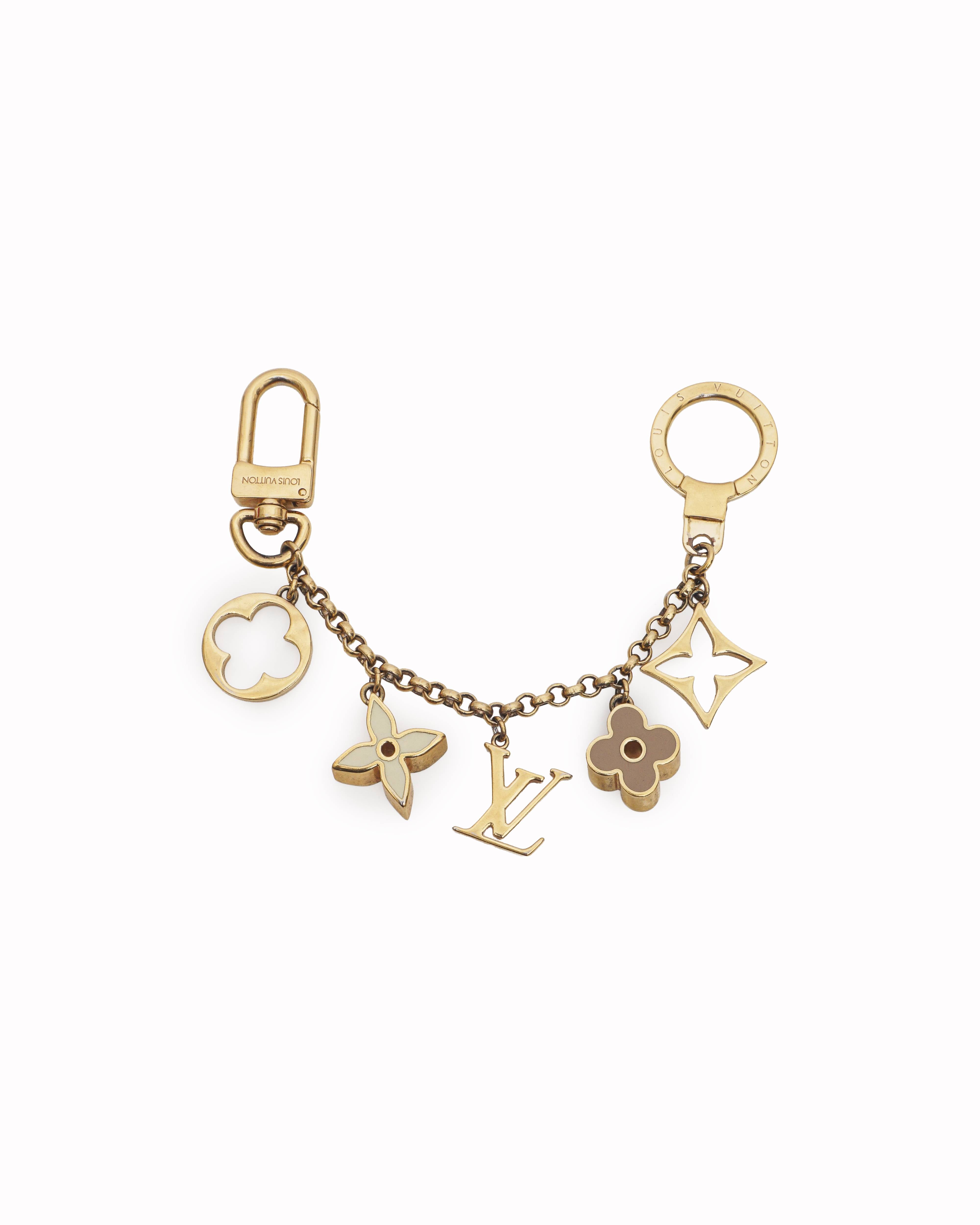 Louis Vuitton Fleur de Monogram Gold & Enamel Bag Charm