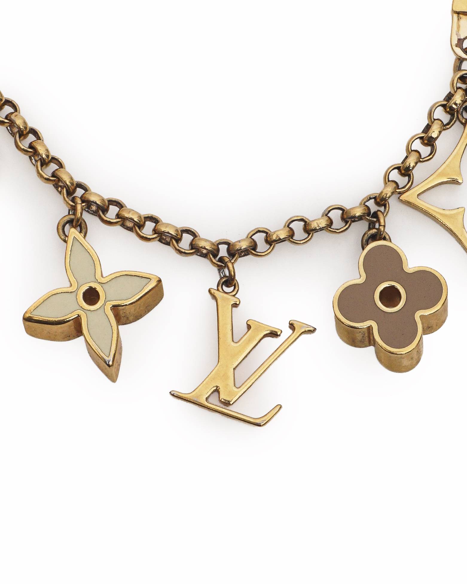 Louis Vuitton Fleur de Monogram Gold & Enamel Bag Charm