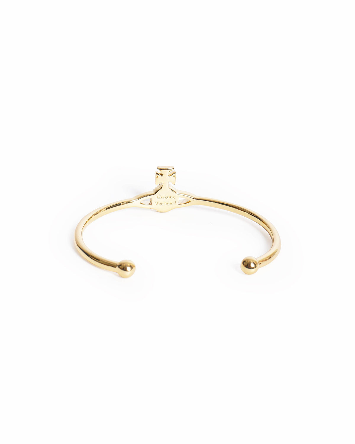 Vivienne Westwood Gold Crystal Grace Open Cuff Bangle