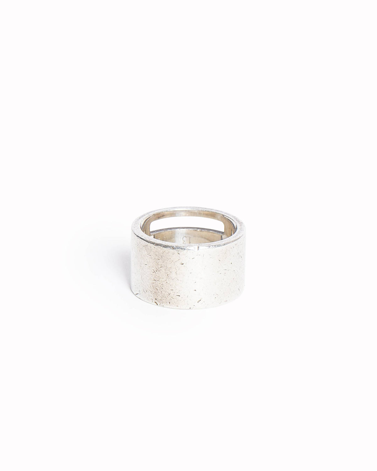 Vintage Gucci Sterling Silver Logo Band Ring