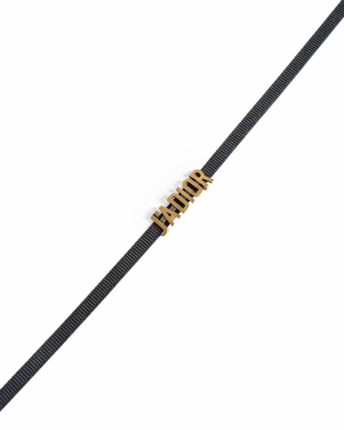 Christian Dior J'Adior Black Grosgrain Ribbon Choker Necklace Made In Germany